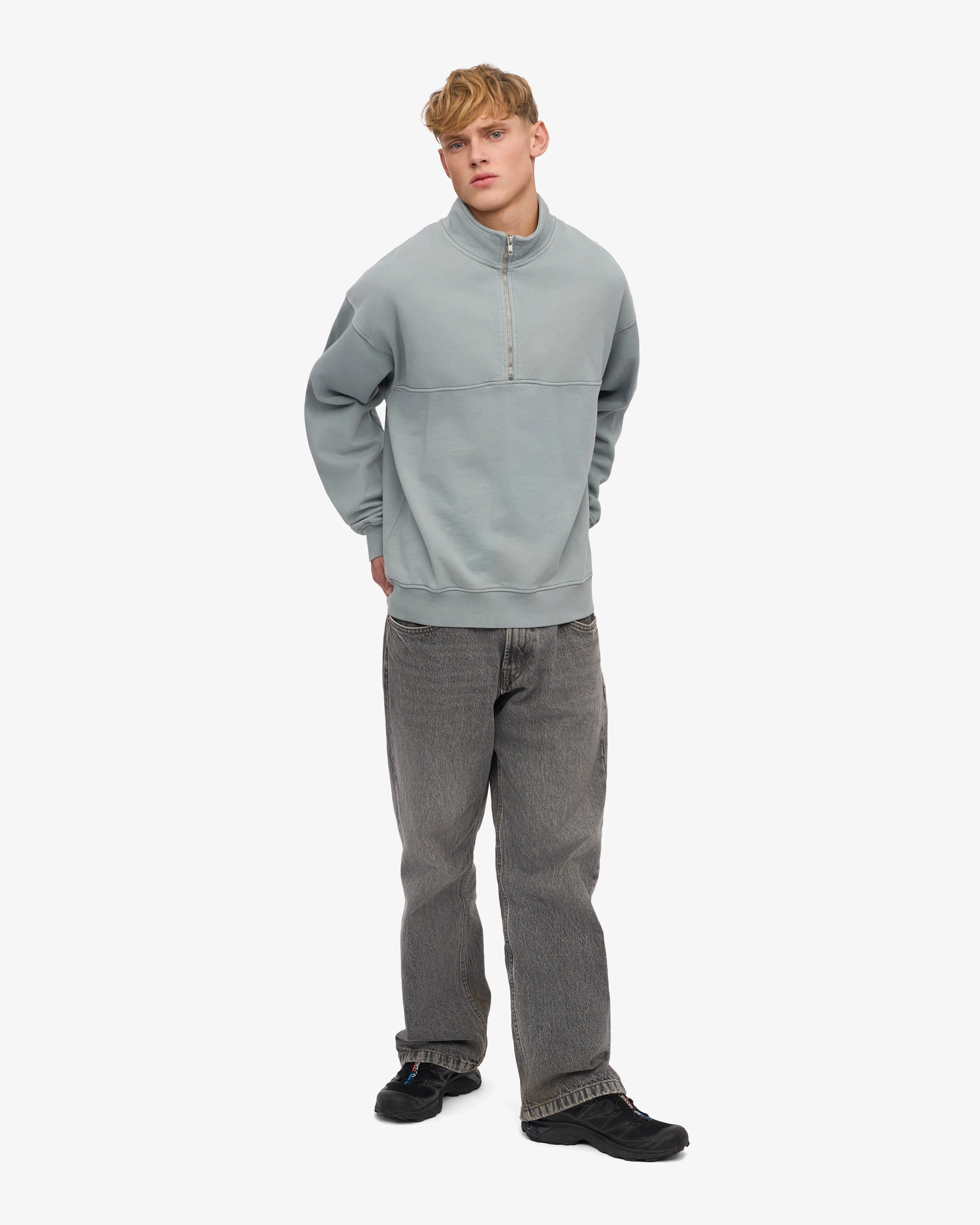 Organic Quarter Zip - Steel Blue sold by Colorful Standard product image thumbnail 5