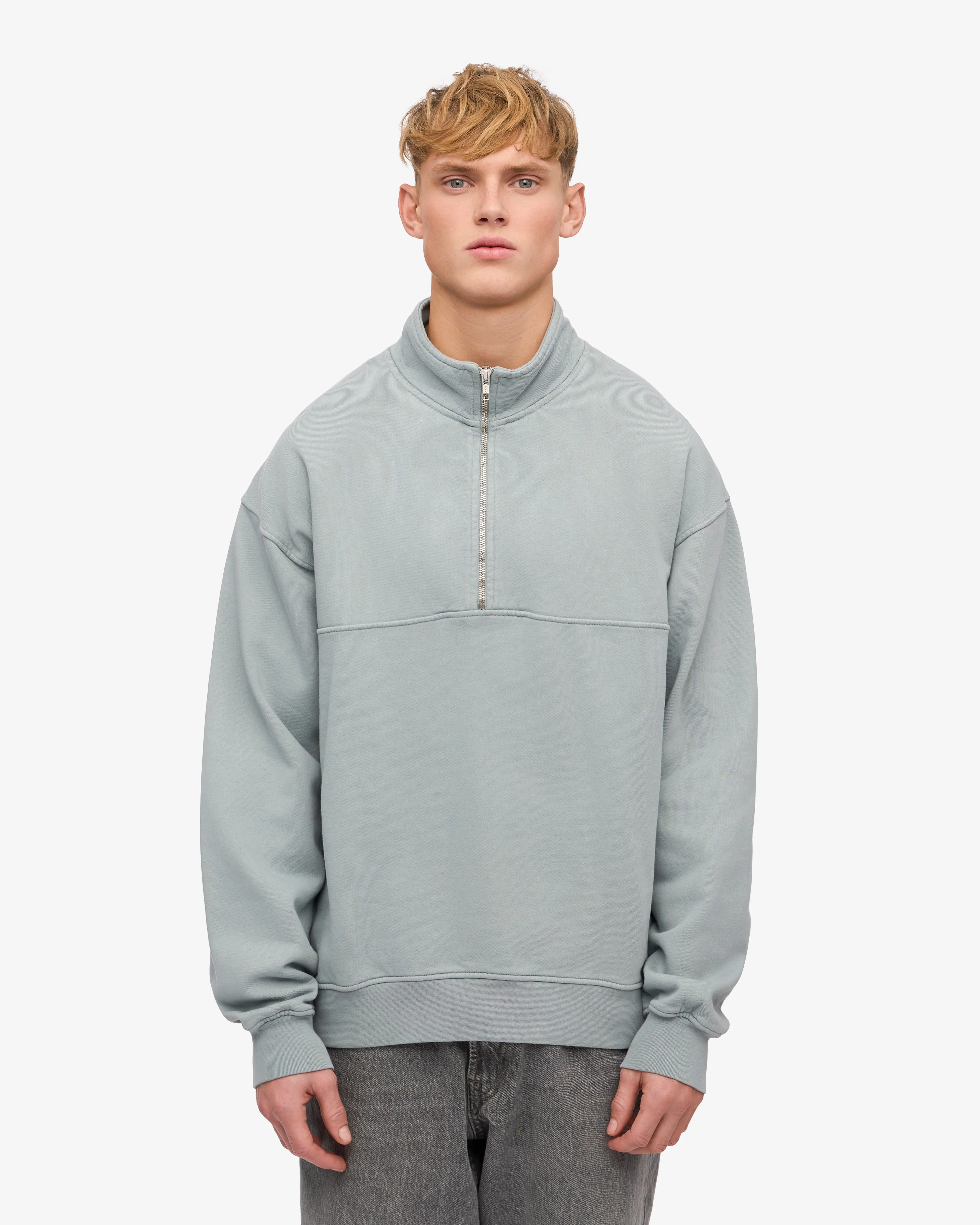 Organic Quarter Zip - Steel Blue sold by Colorful Standard product image thumbnail 2