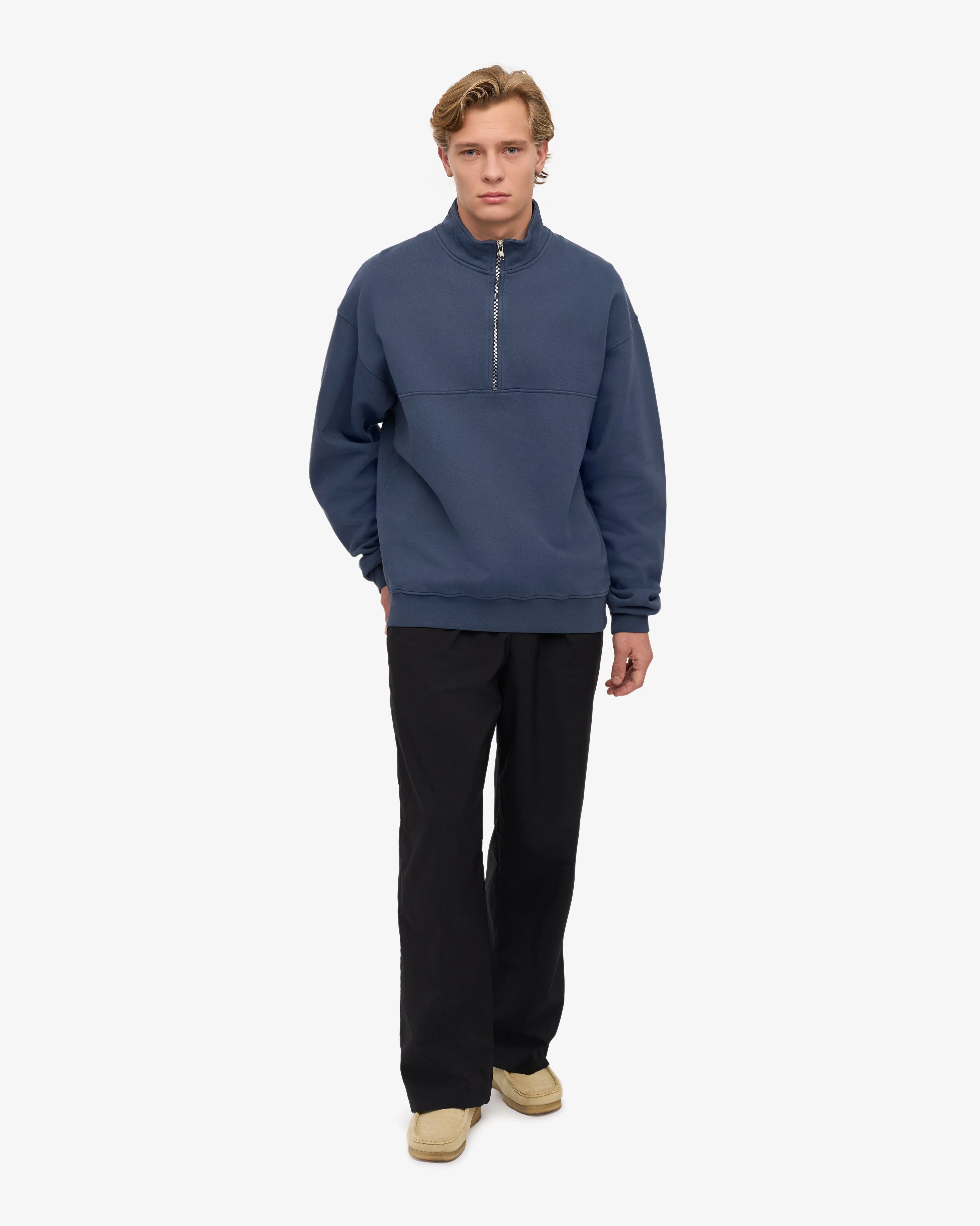 Organic Quarter Zip - Petrol Blue sold by Colorful Standard product image thumbnail 5