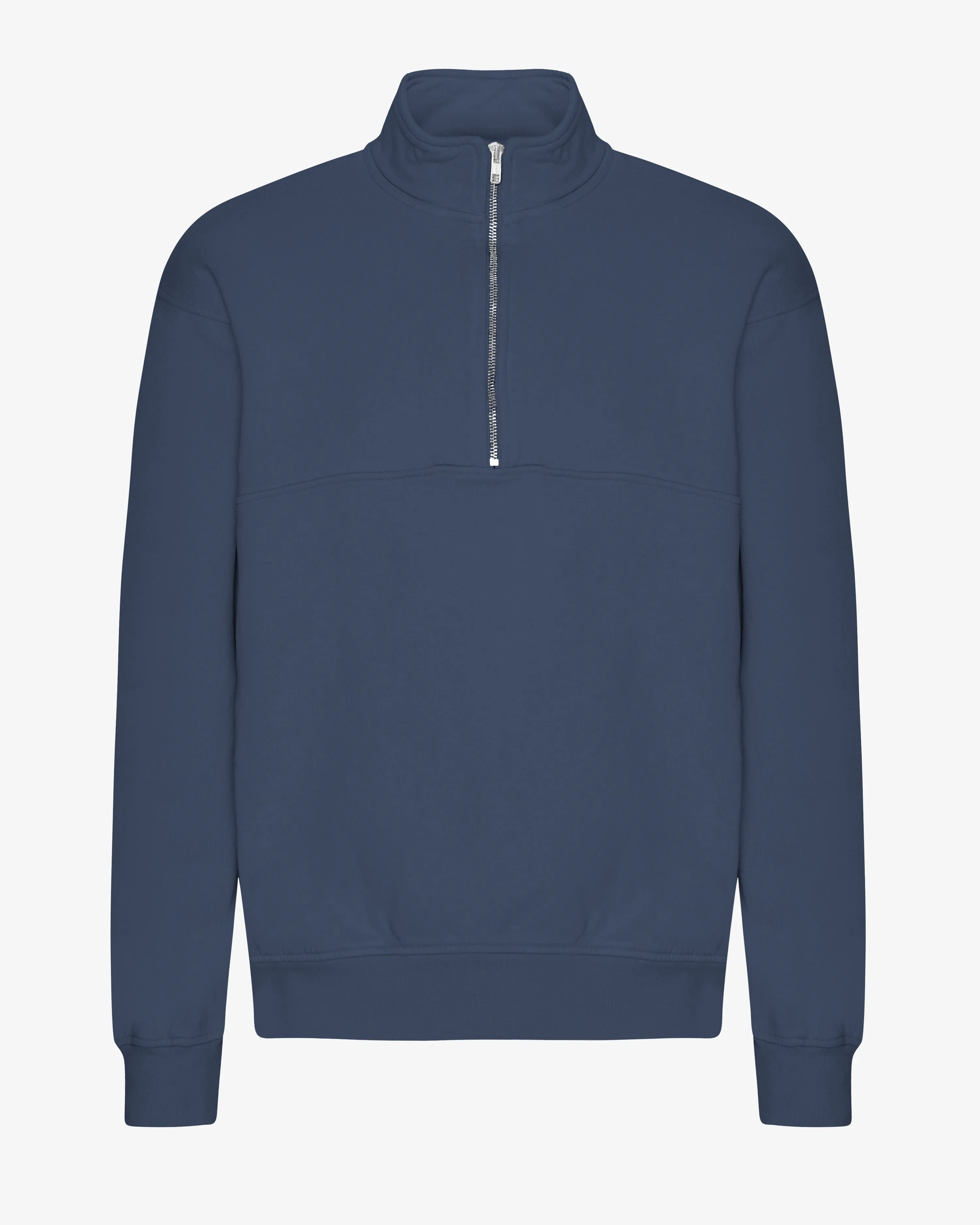 Organic Quarter Zip - Petrol Blue sold by Colorful Standard