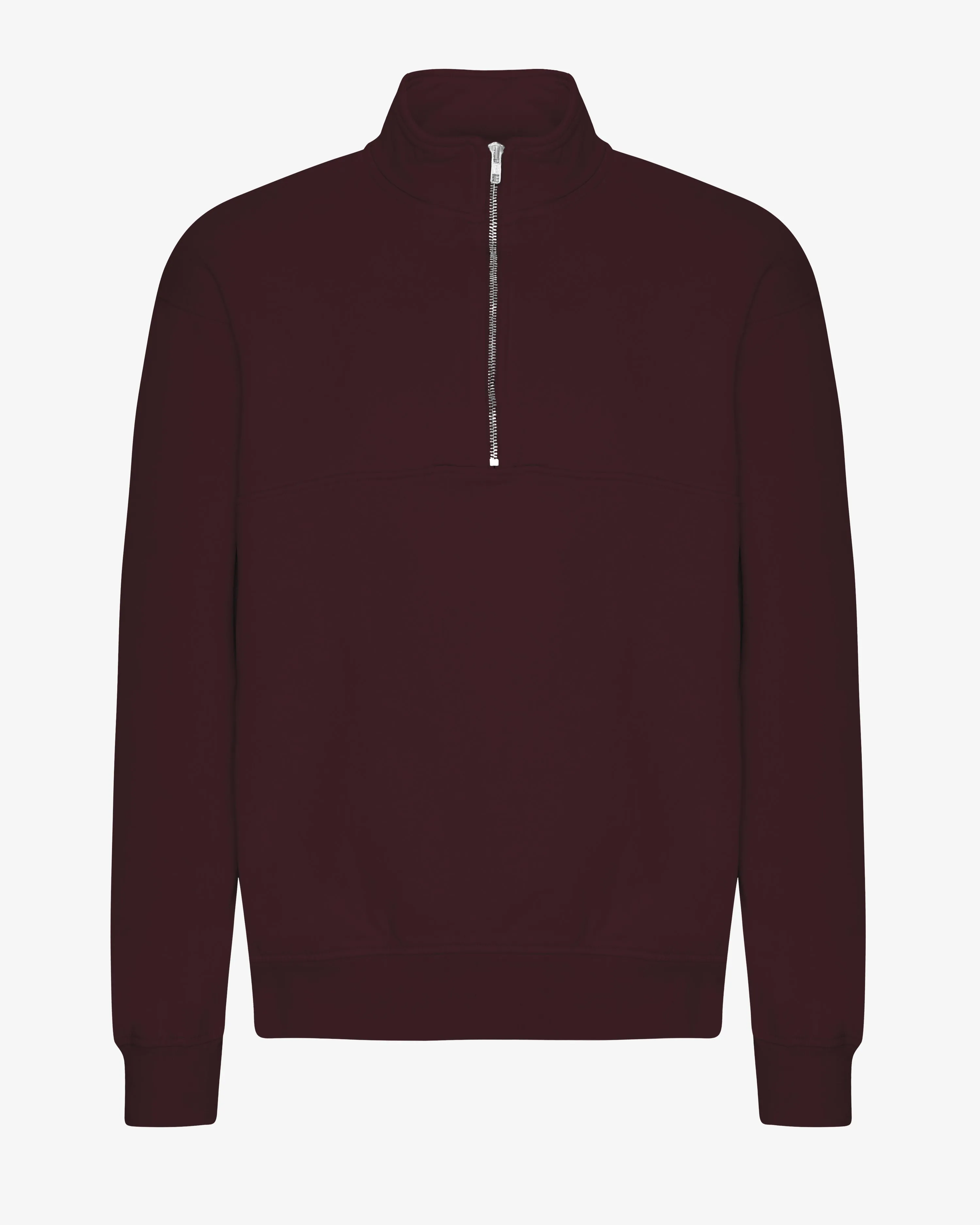 Organic Quarter Zip - Oxblood Red sold by Colorful Standard