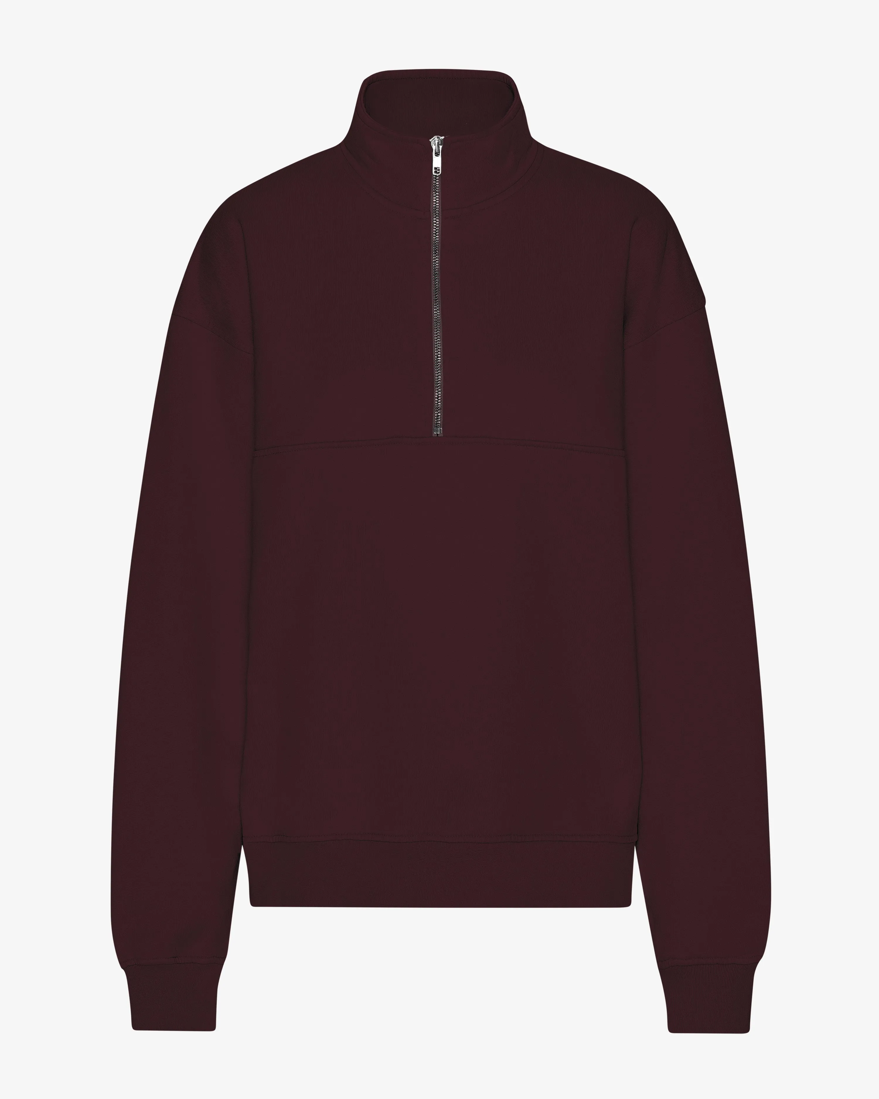 Organic Quarter Zip - Oxblood Red sold by Colorful Standard