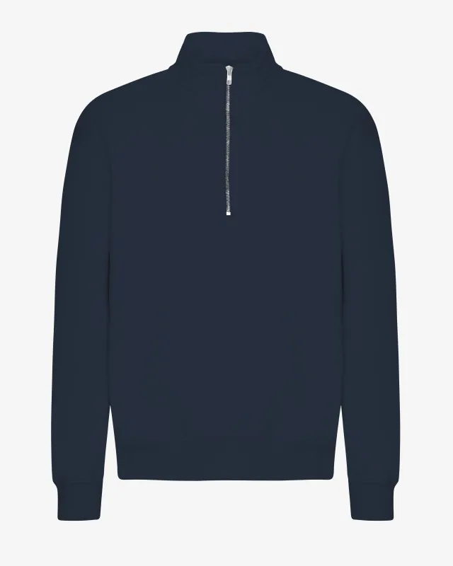 Organic Quarter Zip - Navy Blue sold by Colorful Standard