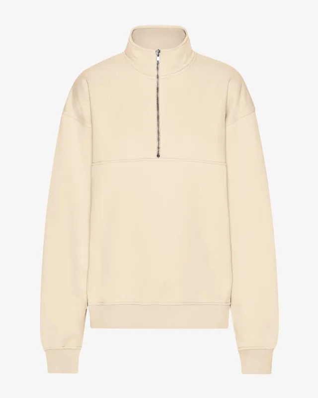 Organic Quarter Zip - Ivory White sold by Colorful Standard