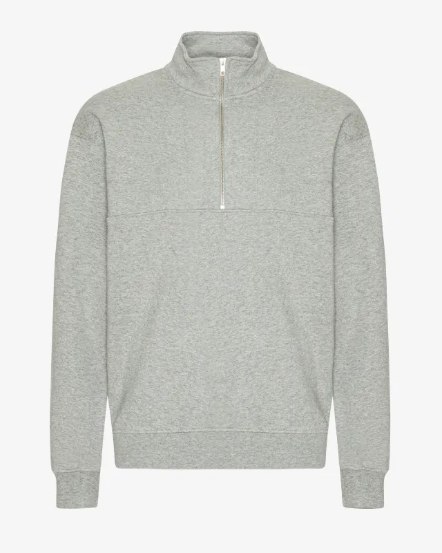 Organic Quarter Zip - Heather Grey sold by Colorful Standard
