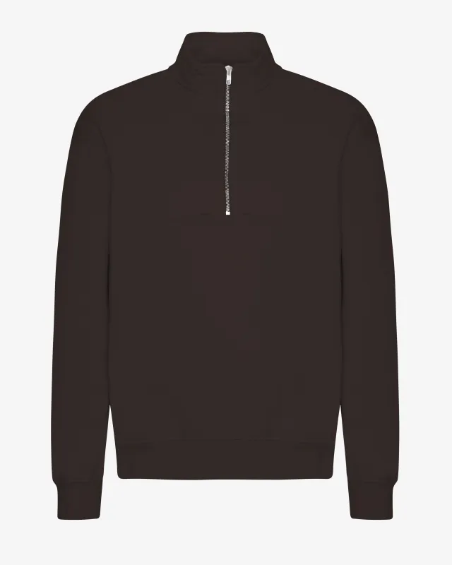 Organic Quarter Zip - Coffee Brown sold by Colorful Standard