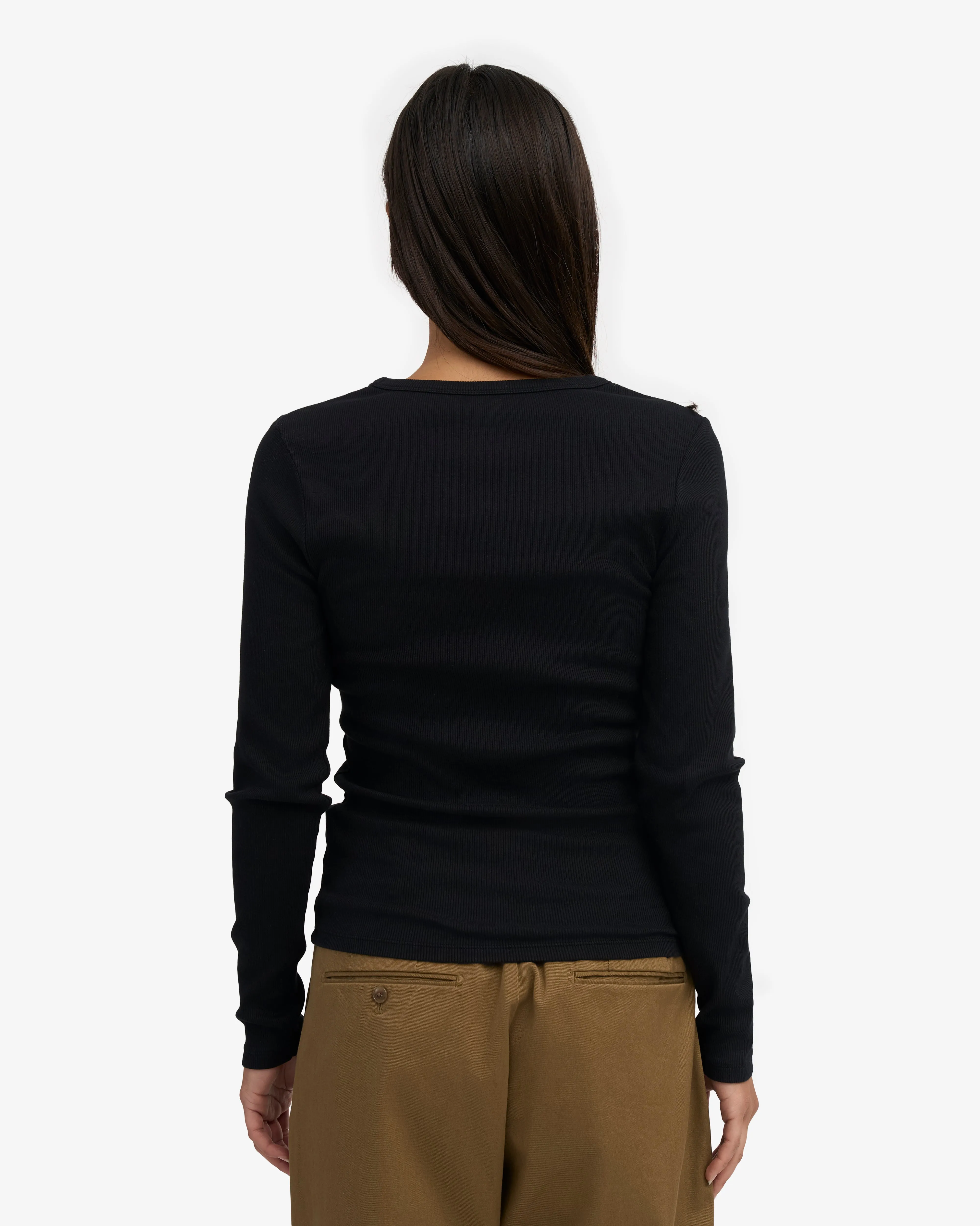 Women Organic Rib LS T-Shirt - Deep Black sold by Colorful Standard product image thumbnail 3