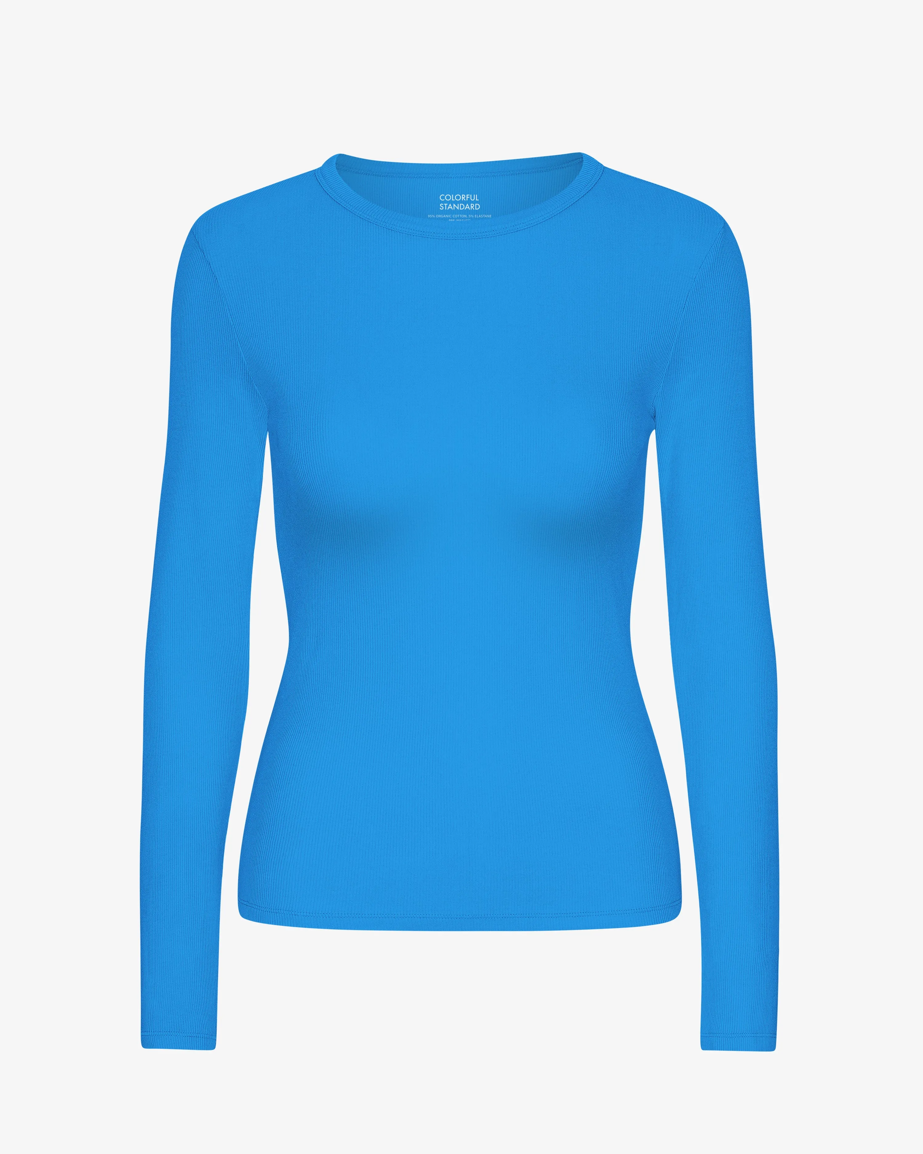 Women Organic Rib LS T-Shirt - Pacific Blue sold by Colorful Standard