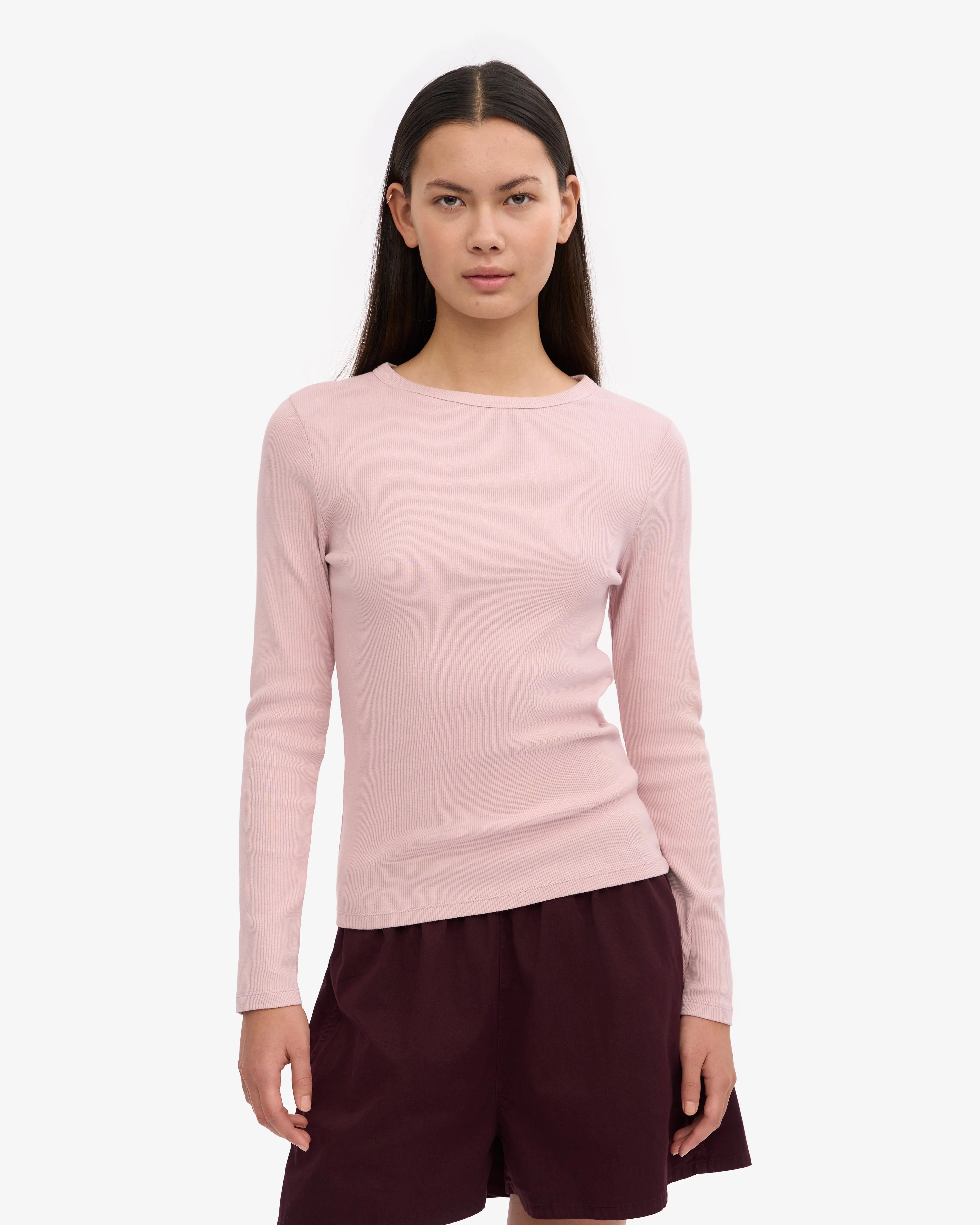 Women Organic Rib LS T-Shirt - Faded Pink sold by Colorful Standard product image thumbnail 2