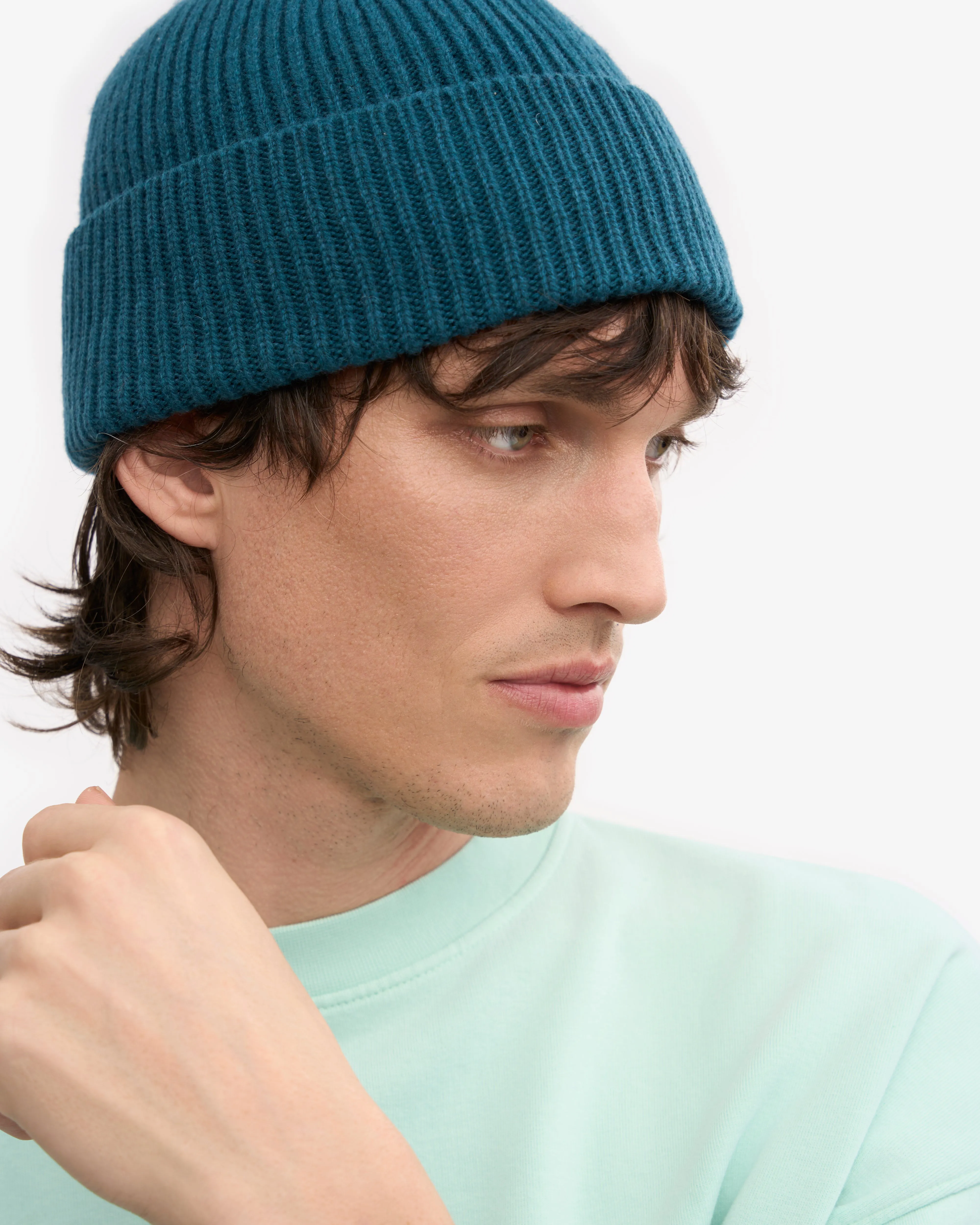 Merino Wool Beanie - Ocean Green sold by Colorful Standard product image thumbnail 5