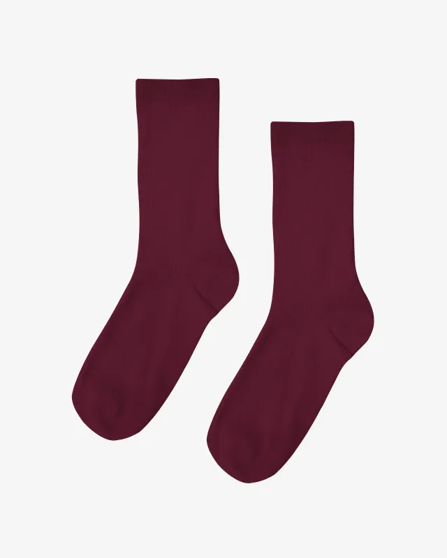 Women Classic Organic Sock - Oxblood Red sold by Colorful Standard