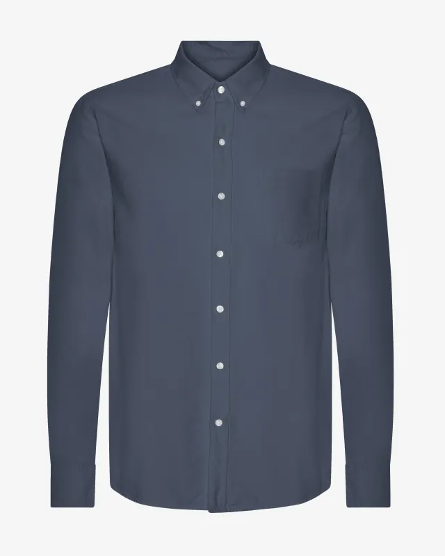 Organic Button Down Shirt - Petrol Blue sold by Colorful Standard