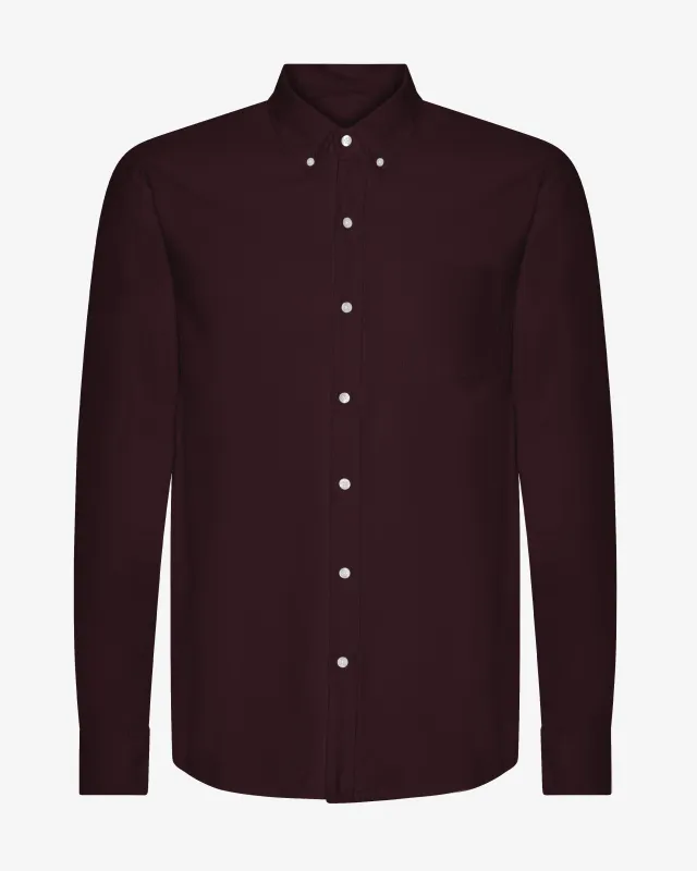 Organic Button Down Shirt - Oxblood Red sold by Colorful Standard