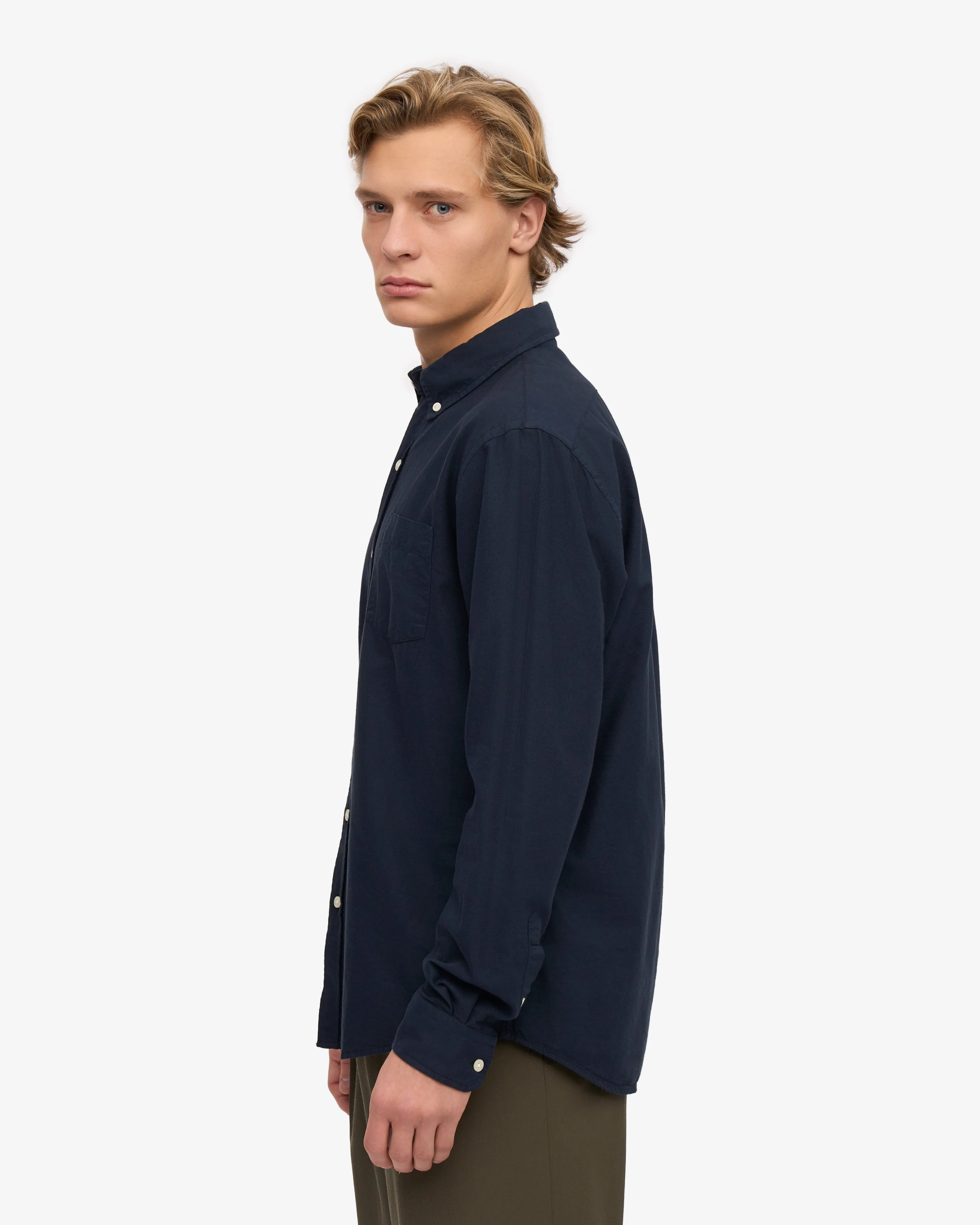 Organic Button Down Shirt - Navy Blue sold by Colorful Standard product image thumbnail 3