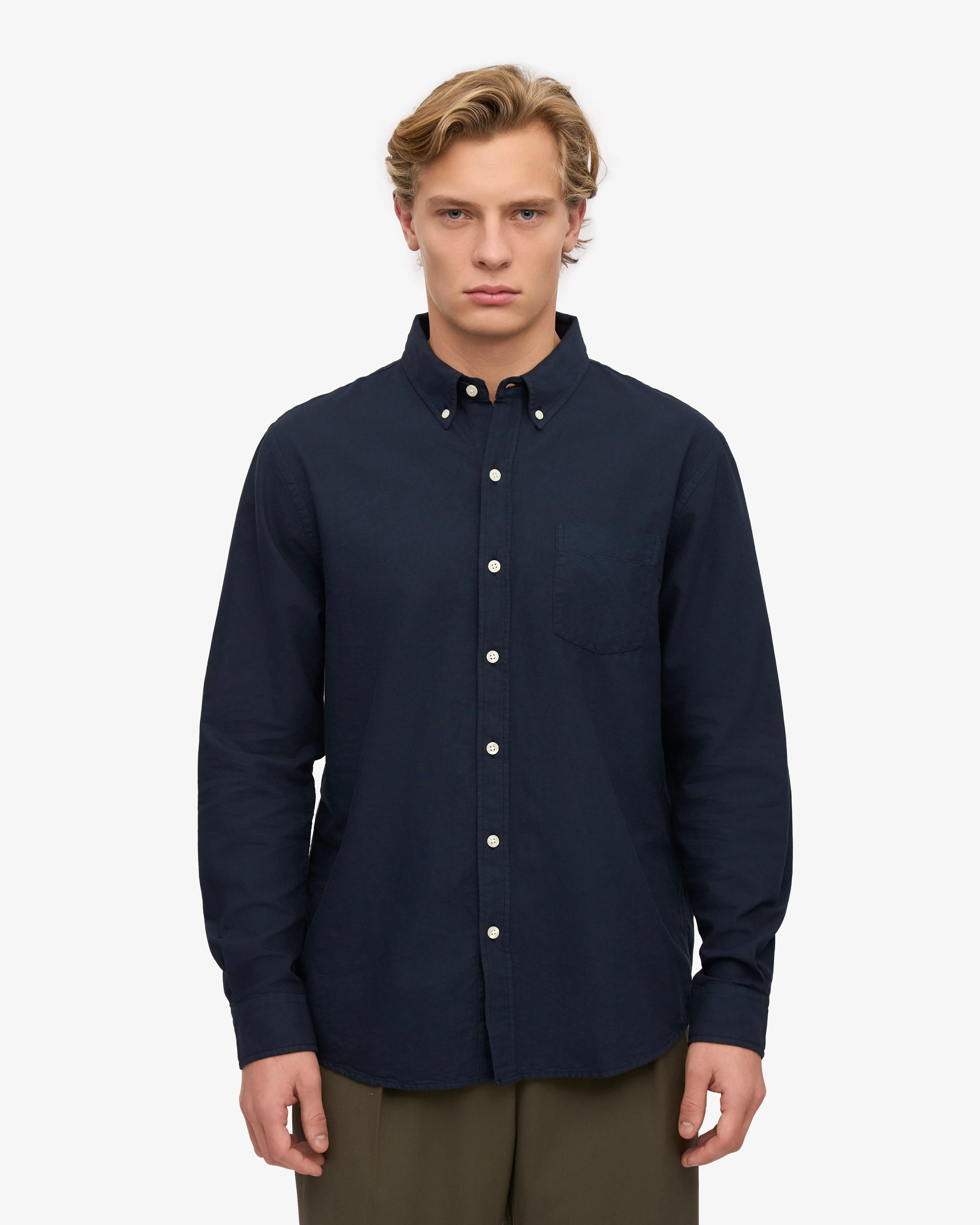 Organic Button Down Shirt - Navy Blue sold by Colorful Standard product image thumbnail 2