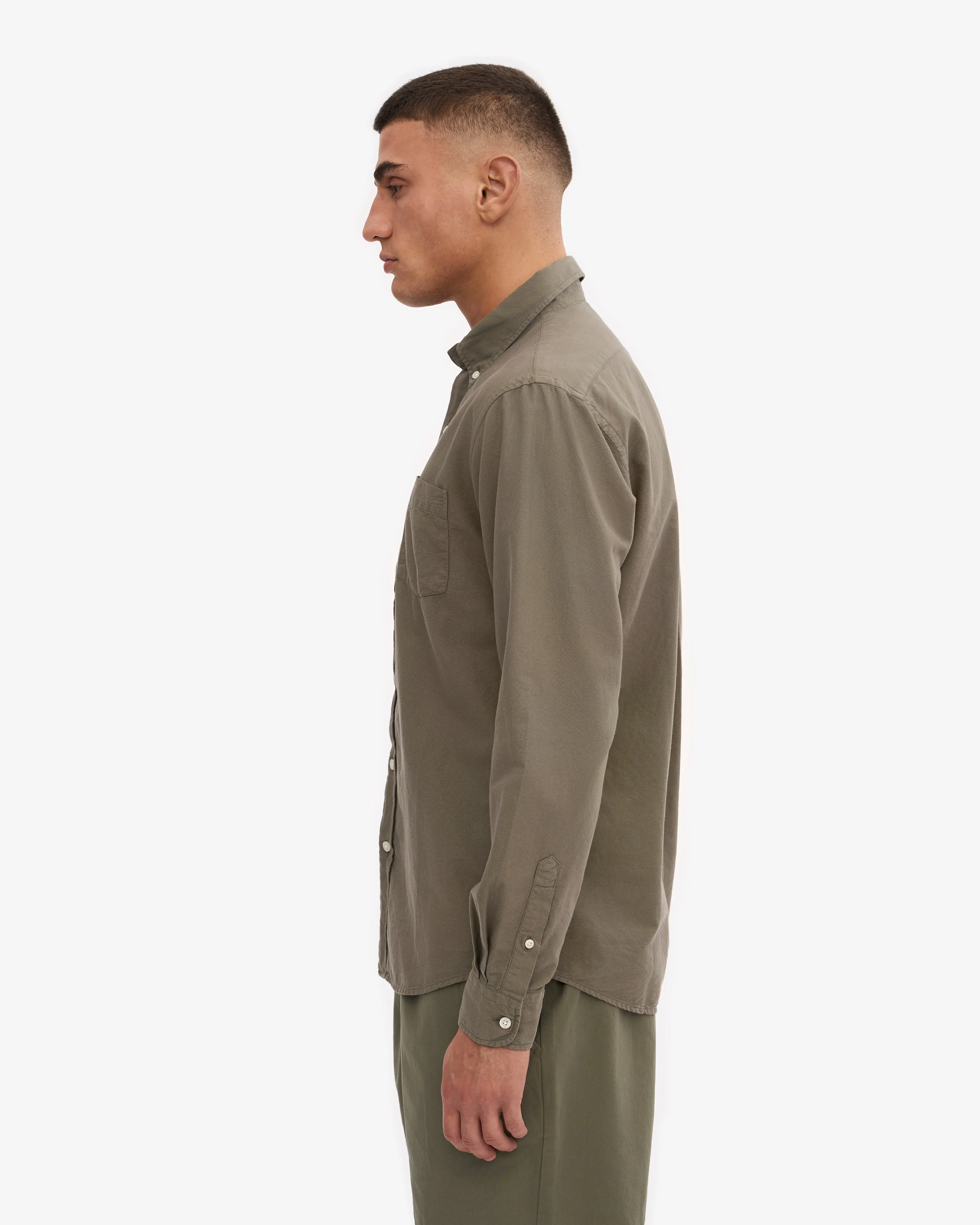 Organic Button Down Shirt - Dusty Olive sold by Colorful Standard product image thumbnail 3