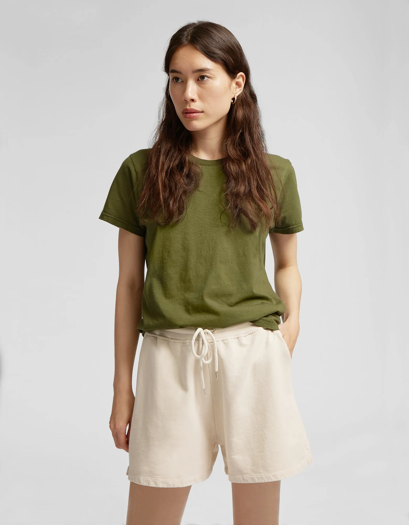 Women Organic Sweatshorts - Ivory White sold by Colorful Standard product image thumbnail 2