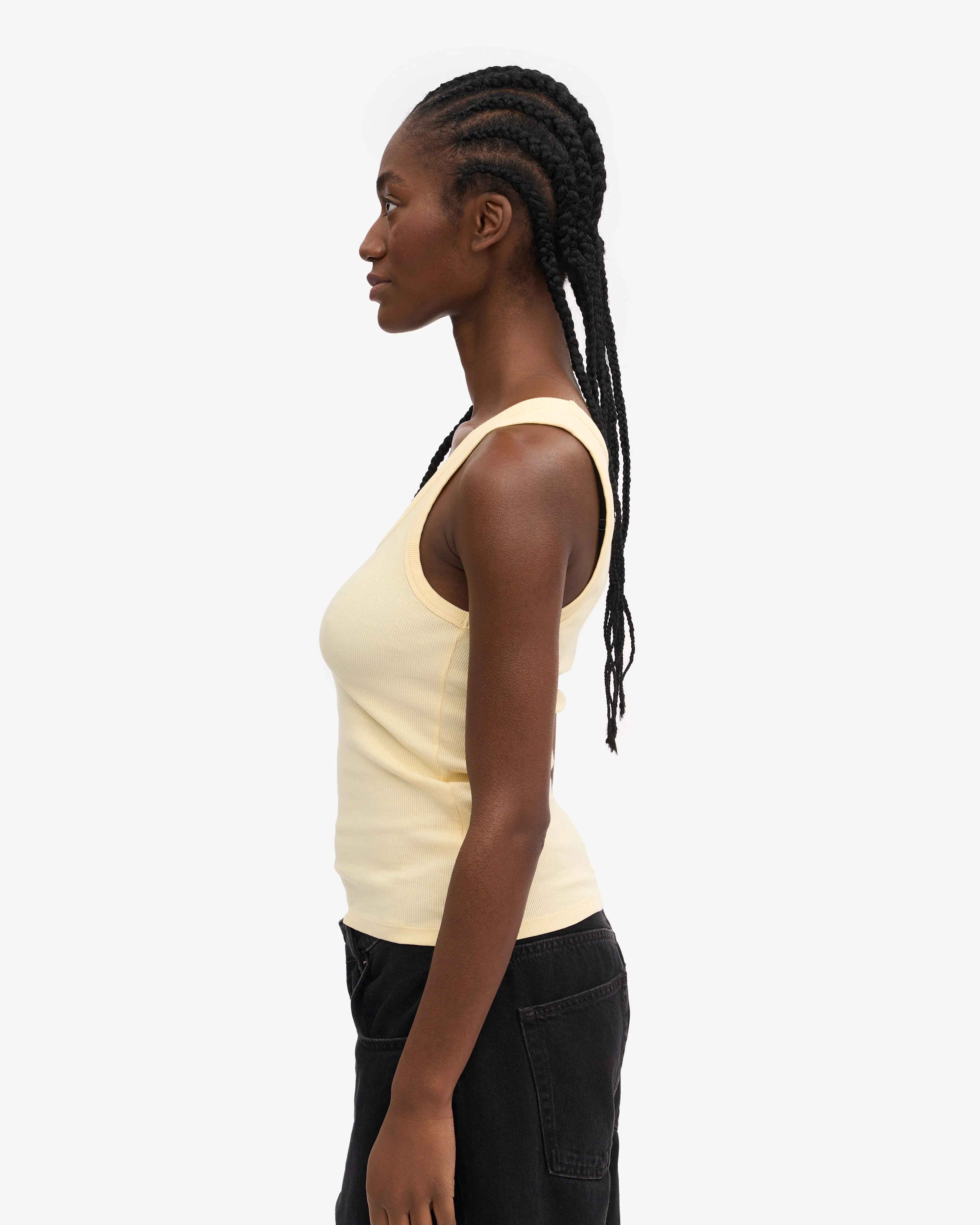 Women Organic Rib Tank Top - Soft Yellow sold by Colorful Standard product image thumbnail 3