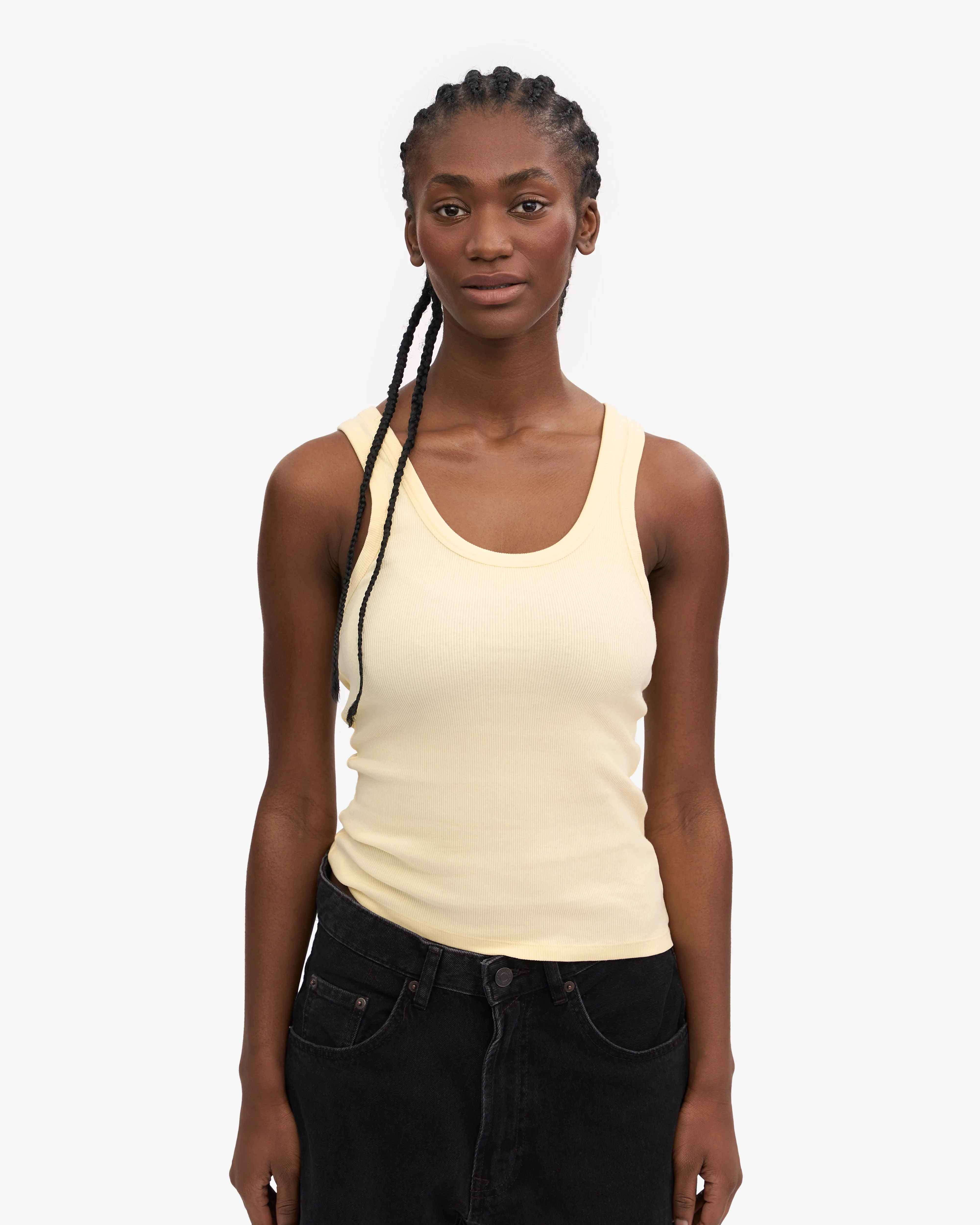 Women Organic Rib Tank Top - Soft Yellow sold by Colorful Standard product image thumbnail 2