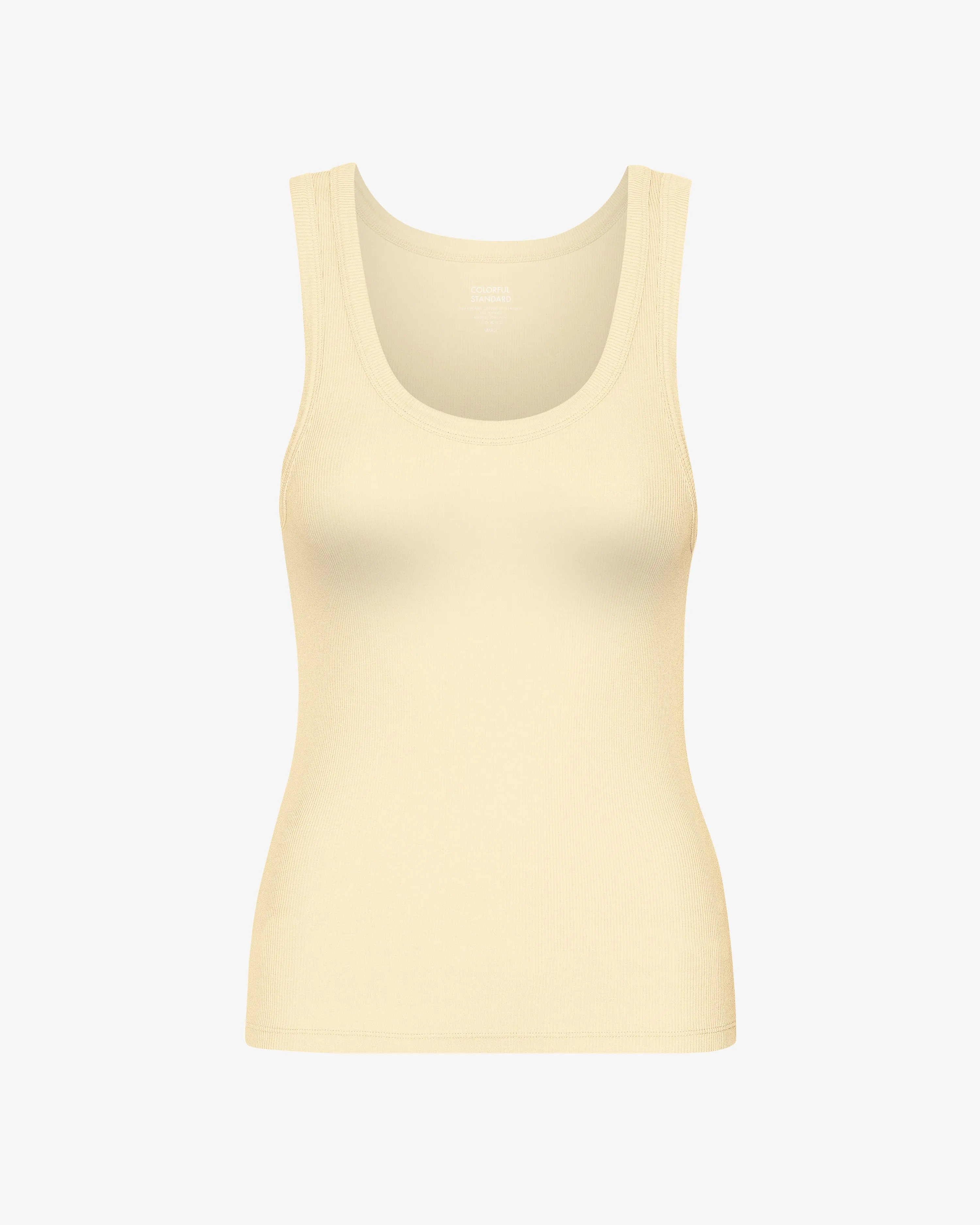 Women Organic Rib Tank Top - Soft Yellow sold by Colorful Standard