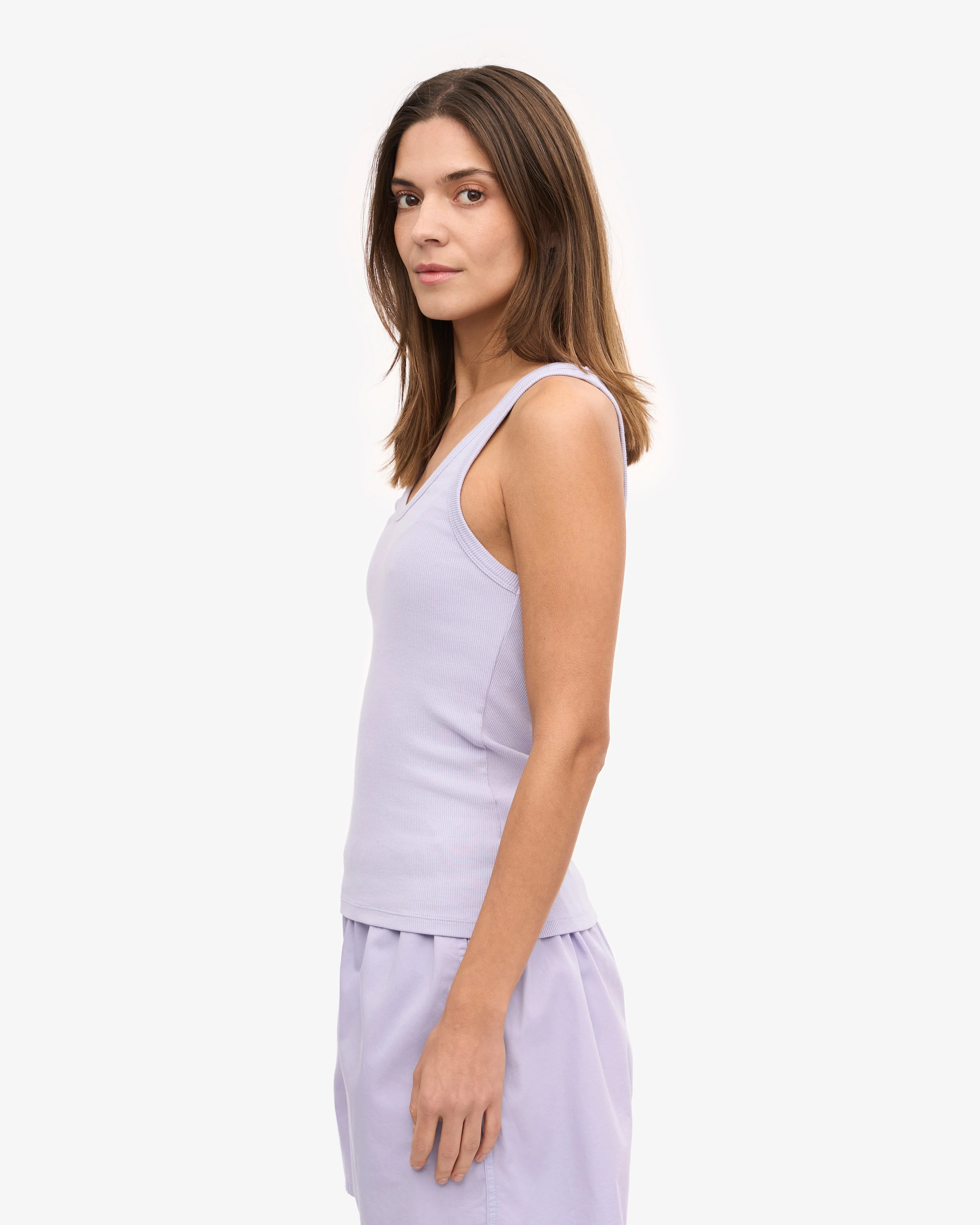 Women Organic Rib Tank Top - Soft Lavender sold by Colorful Standard product image thumbnail 3