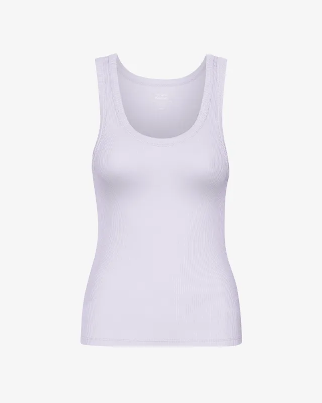 Women Organic Rib Tank Top - Soft Lavender sold by Colorful Standard