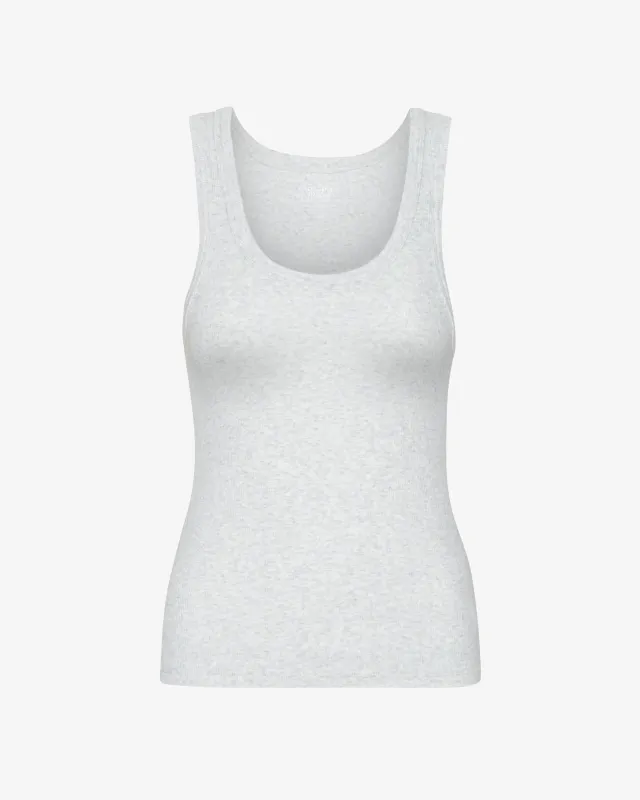 Women Organic Rib Tank Top - Snow Melange sold by Colorful Standard