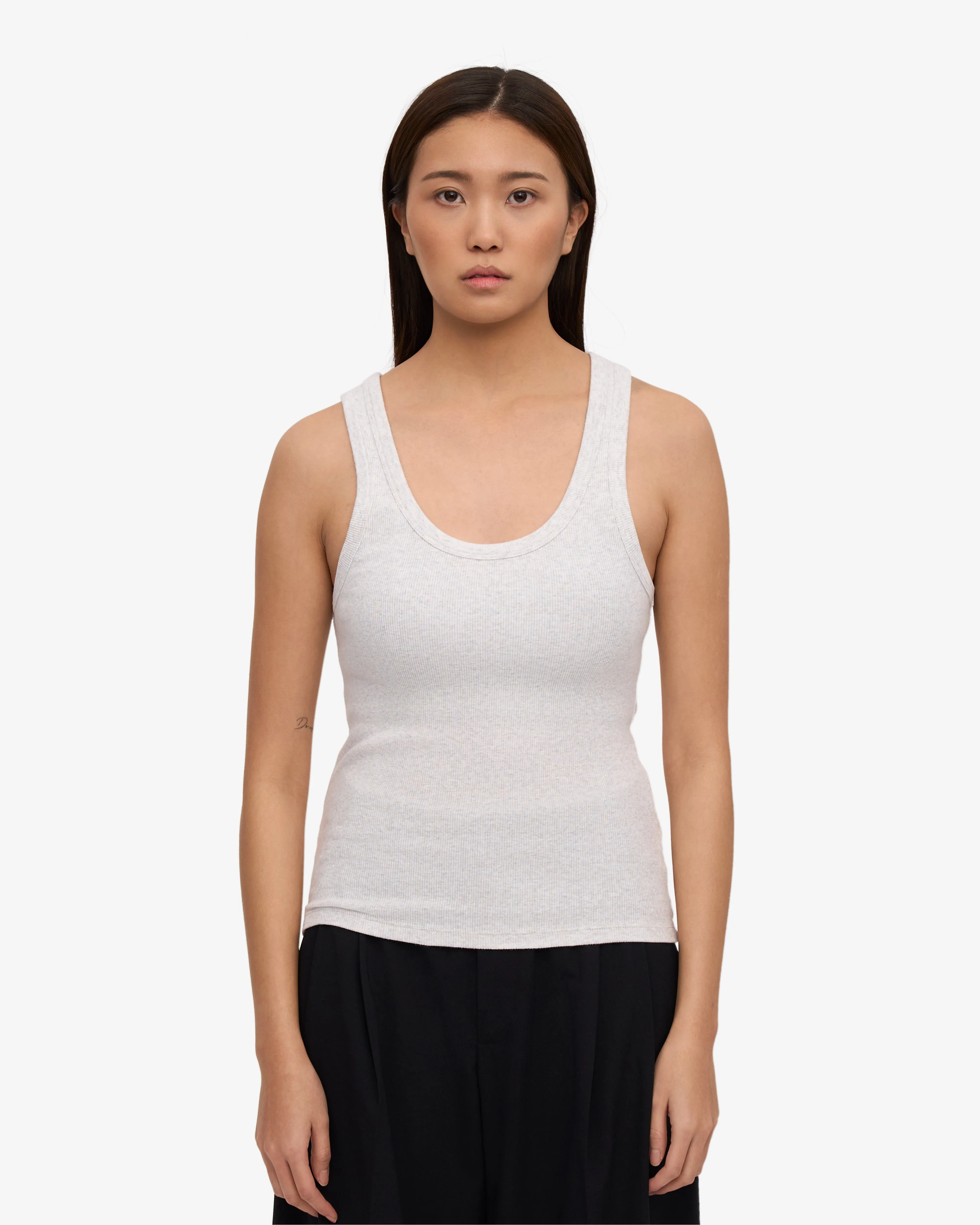 Women Organic Rib Tank Top - Snow Melange sold by Colorful Standard product image thumbnail 2