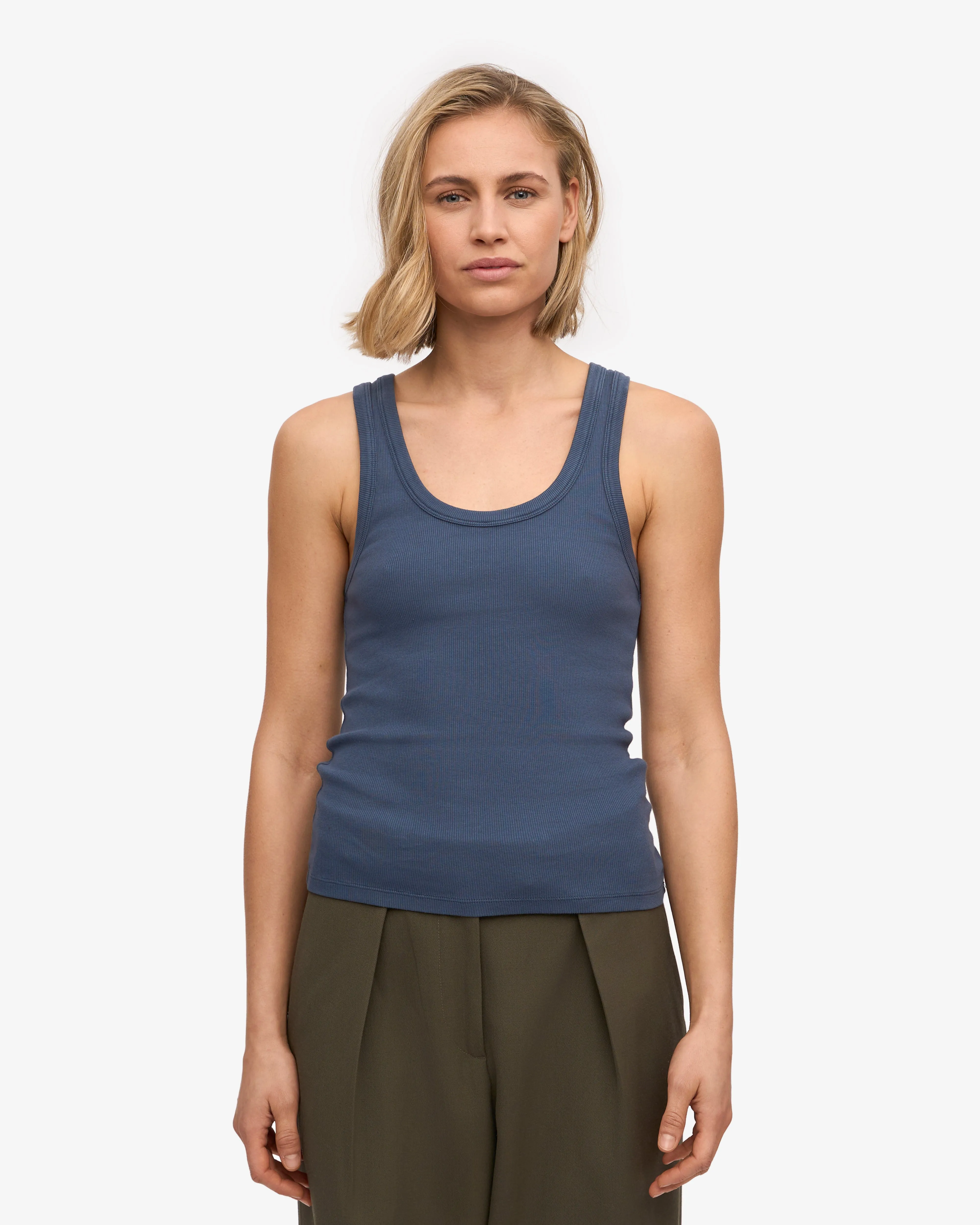 Women Organic Rib Tank Top - Petrol Blue sold by Colorful Standard product image thumbnail 2