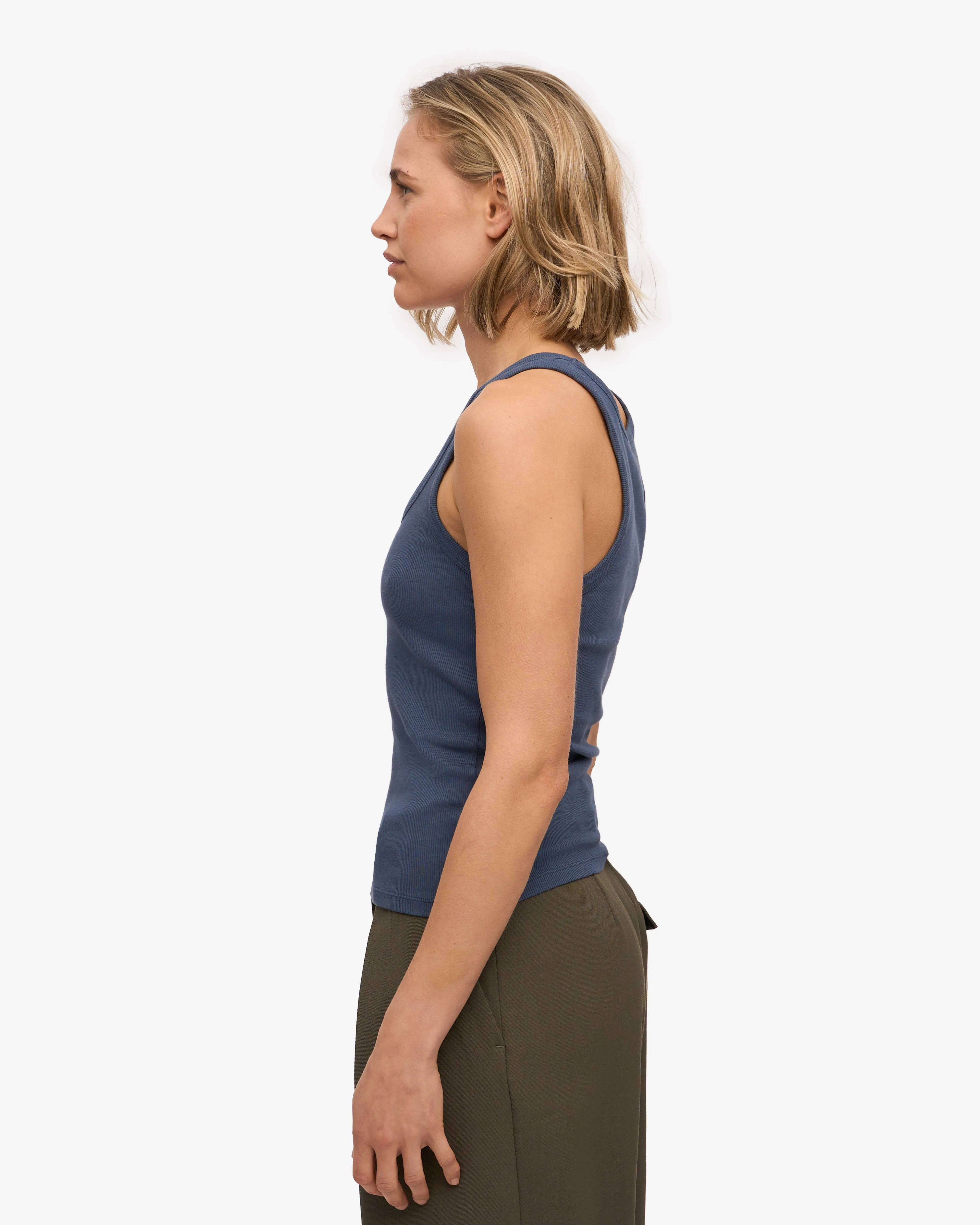 Women Organic Rib Tank Top - Petrol Blue sold by Colorful Standard product image thumbnail 3