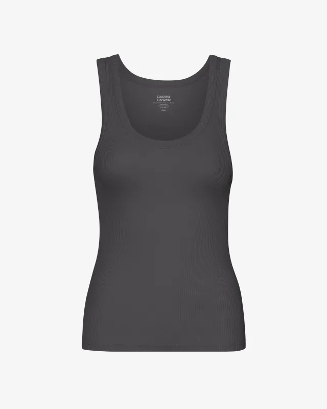 Women Organic Rib Tank Top - Lava Grey sold by Colorful Standard
