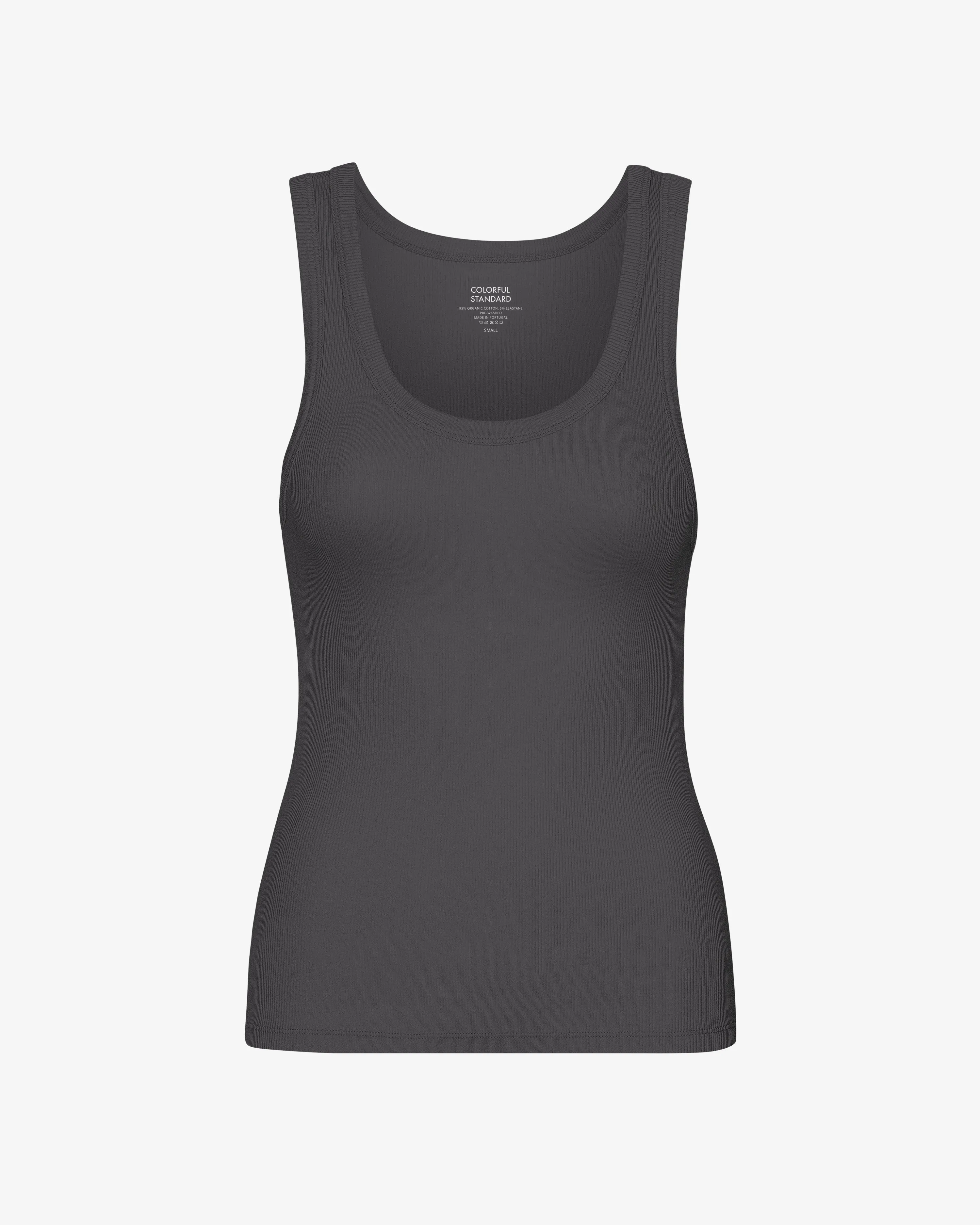 Women Organic Rib Tank Top - Lava Grey sold by Colorful Standard