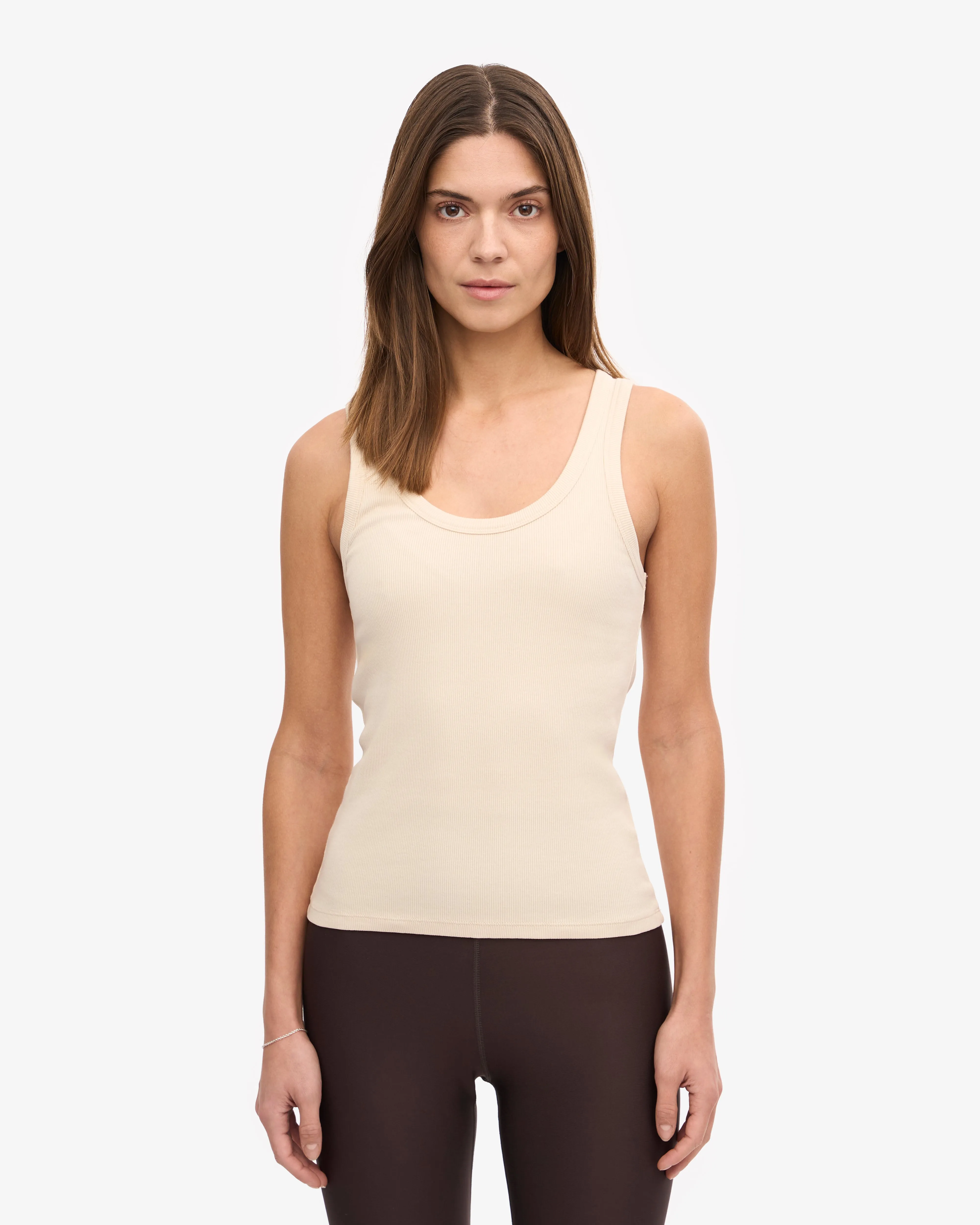 Women Organic Rib Tank Top - Ivory White sold by Colorful Standard product image thumbnail 2