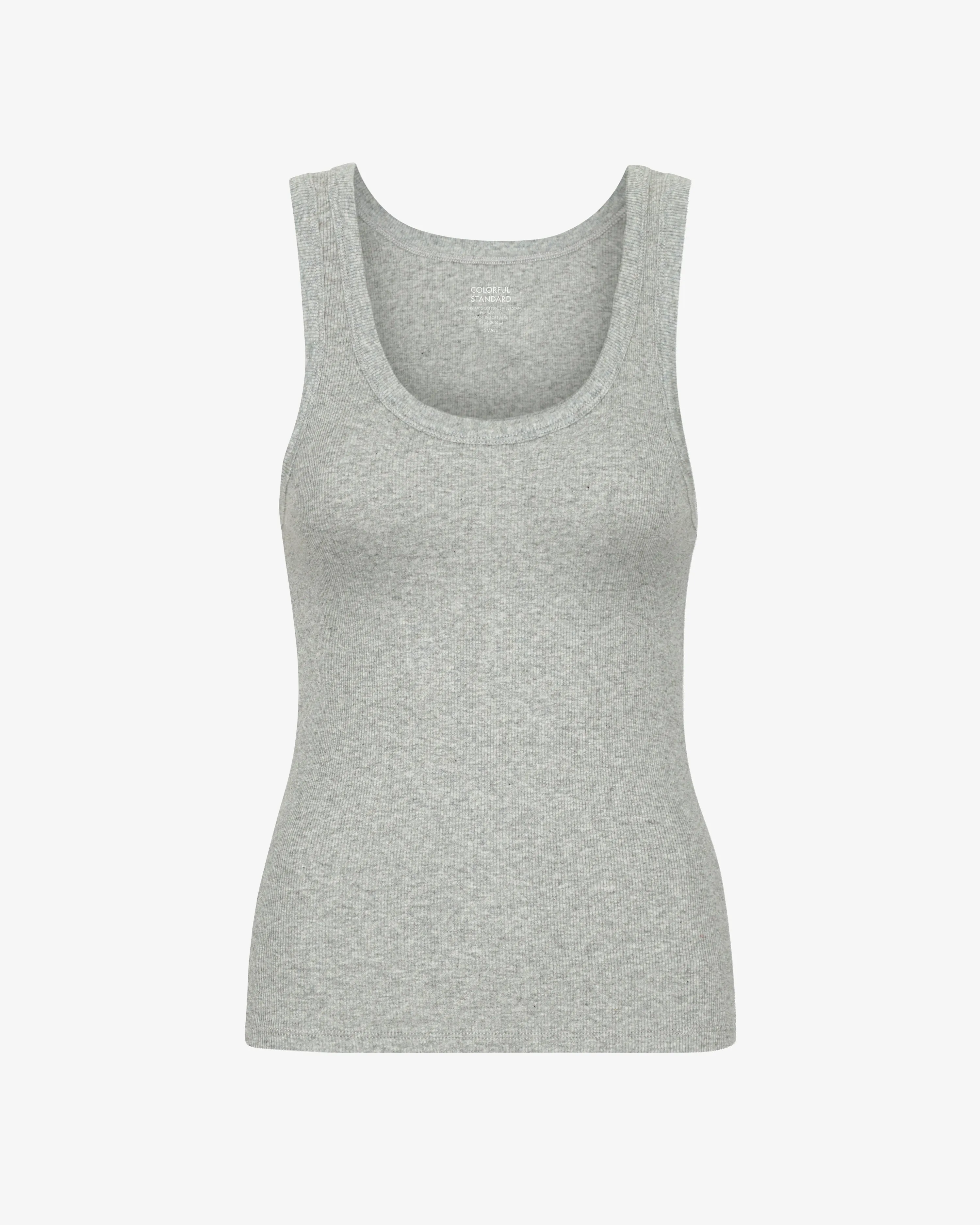 Women Organic Rib Tank Top - Heather Grey sold by Colorful Standard