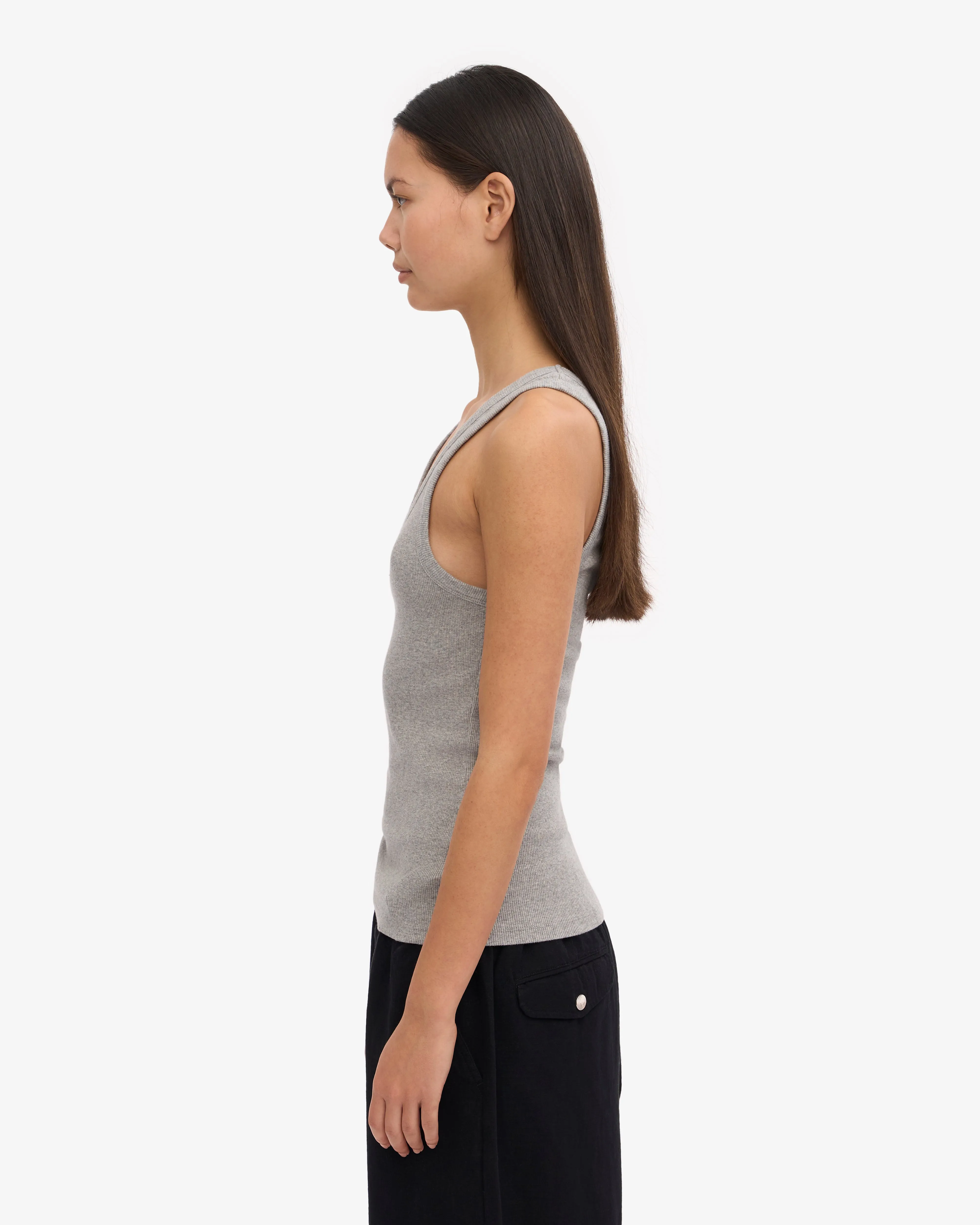 Women Organic Rib Tank Top - Heather Grey sold by Colorful Standard product image thumbnail 3