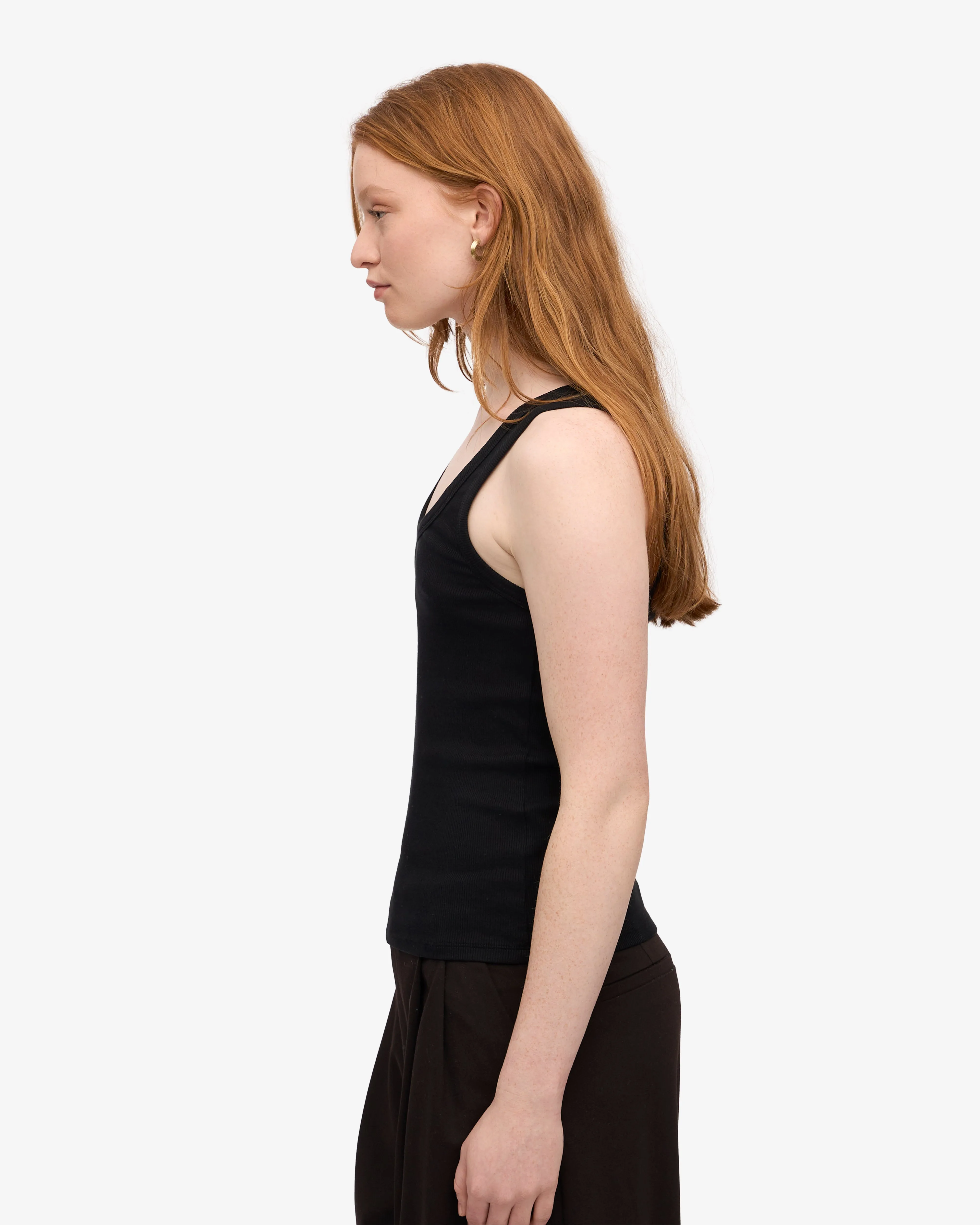 Women Organic Rib Tank Top - Deep Black sold by Colorful Standard product image thumbnail 3