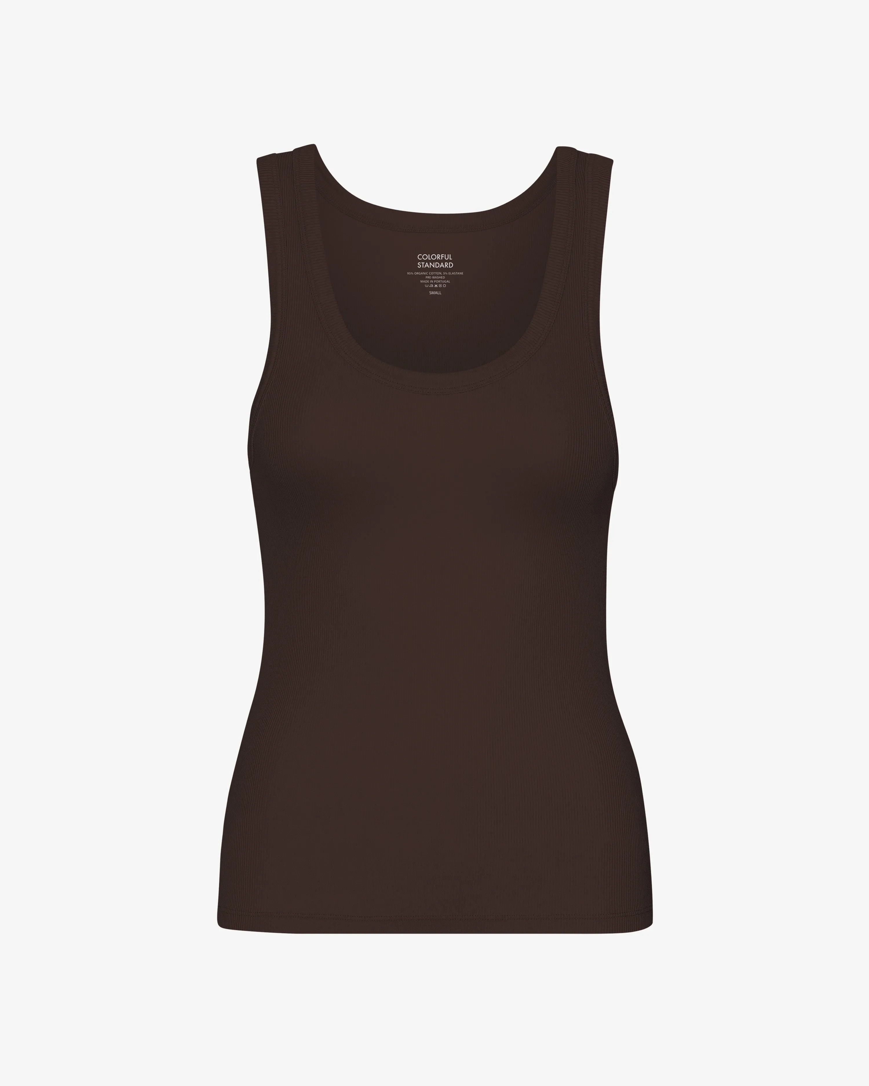 Women Organic Rib Tank Top - Coffee Brown sold by Colorful Standard