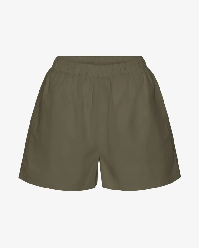 Women Organic Twill Shorts - Dusty Olive sold by Colorful Standard