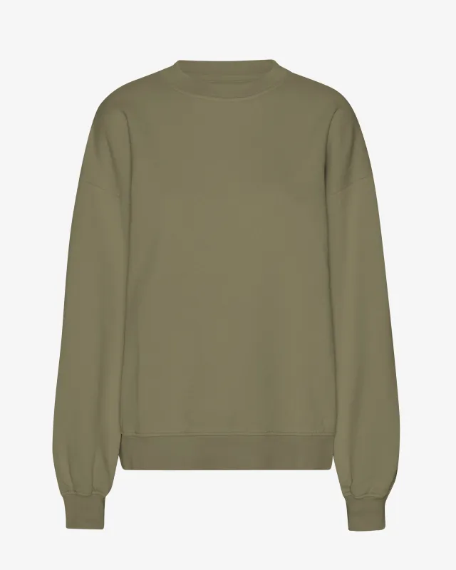Organic Oversized Crew - Dusty Olive sold by Colorful Standard