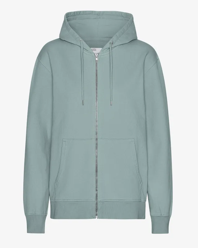 Classic Organic Zip Hood - Steel Blue sold by Colorful Standard