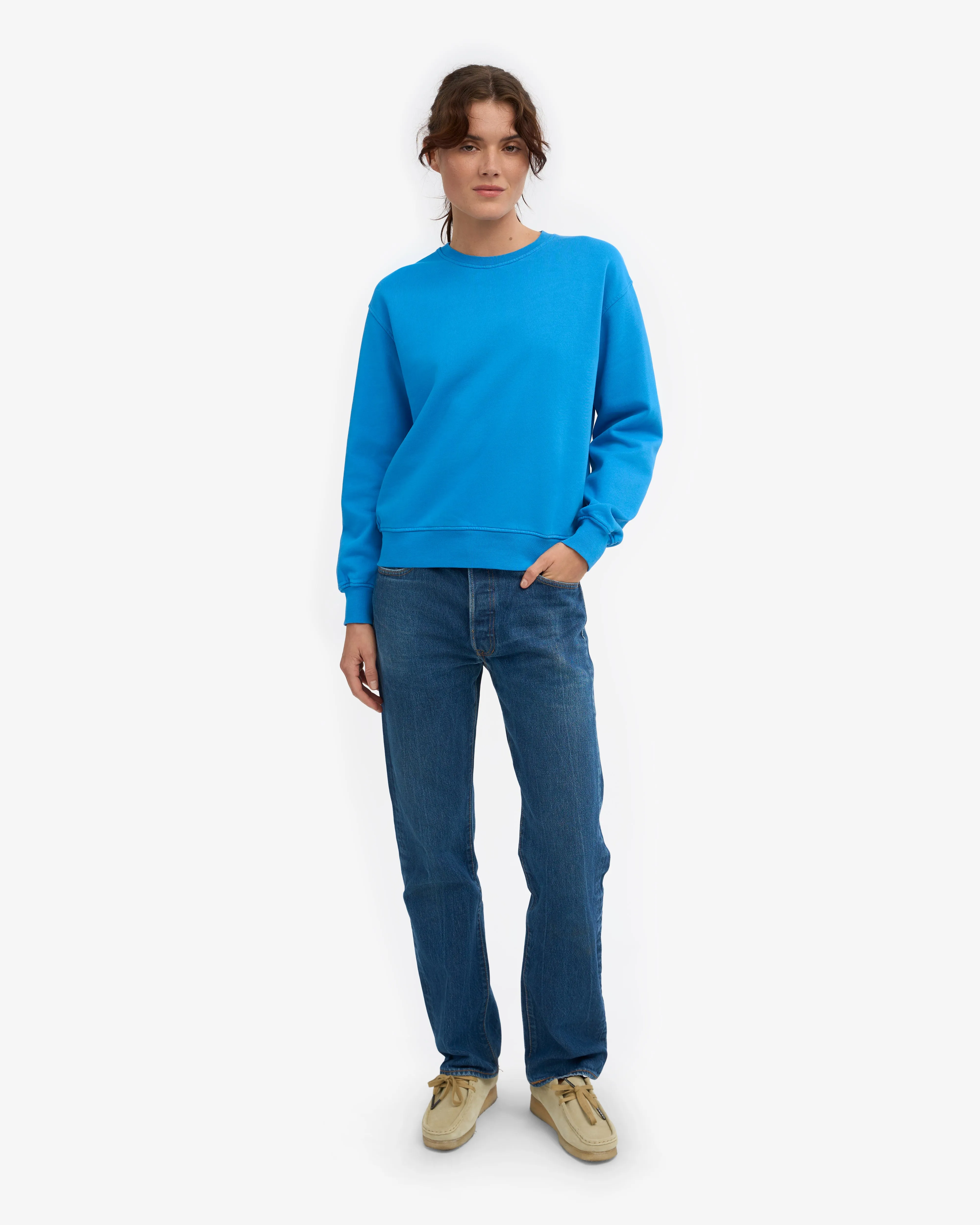 Women Classic Organic Crew - Pacific Blue sold by Colorful Standard product image thumbnail 5