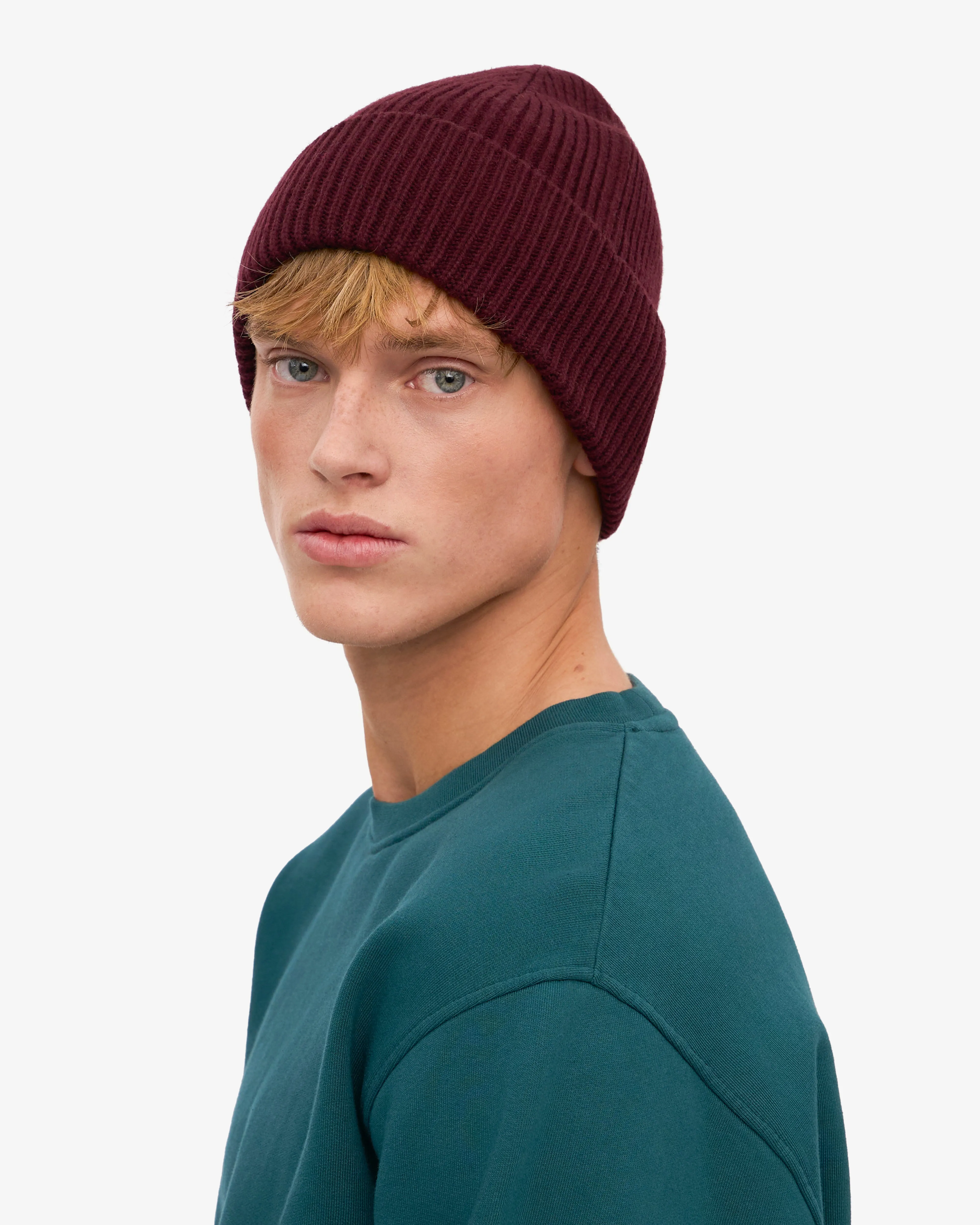 Merino Wool Beanie - Oxblood Red sold by Colorful Standard product image thumbnail 3