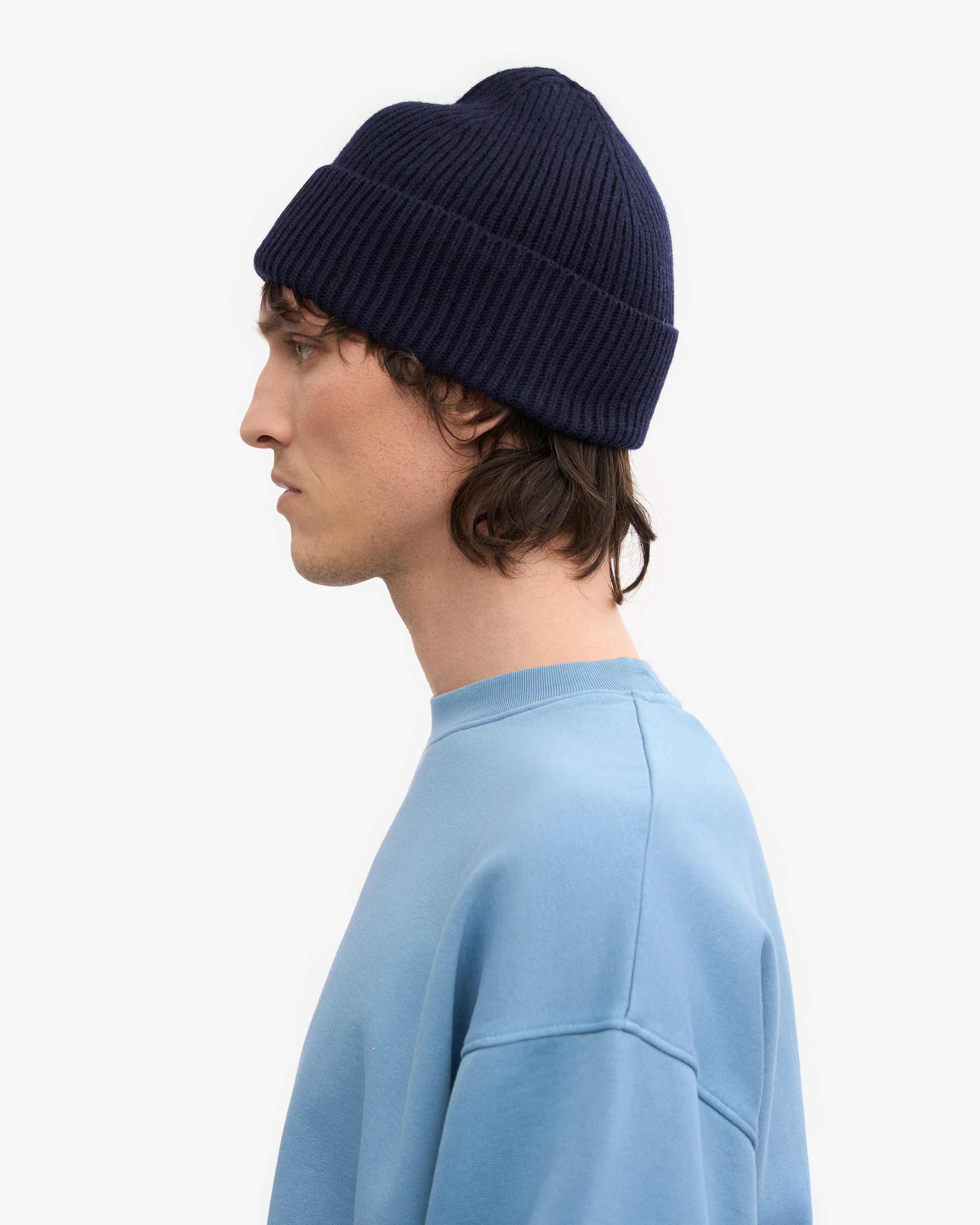 Merino Wool Beanie - Navy Blue sold by Colorful Standard product image thumbnail 3
