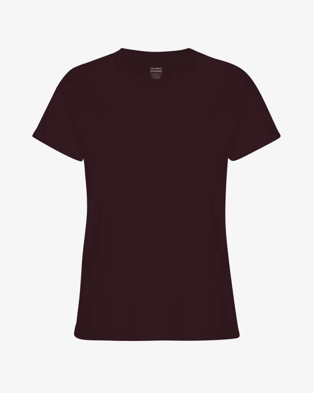 Women Light Organic Tee - Oxblood Red sold by Colorful Standard