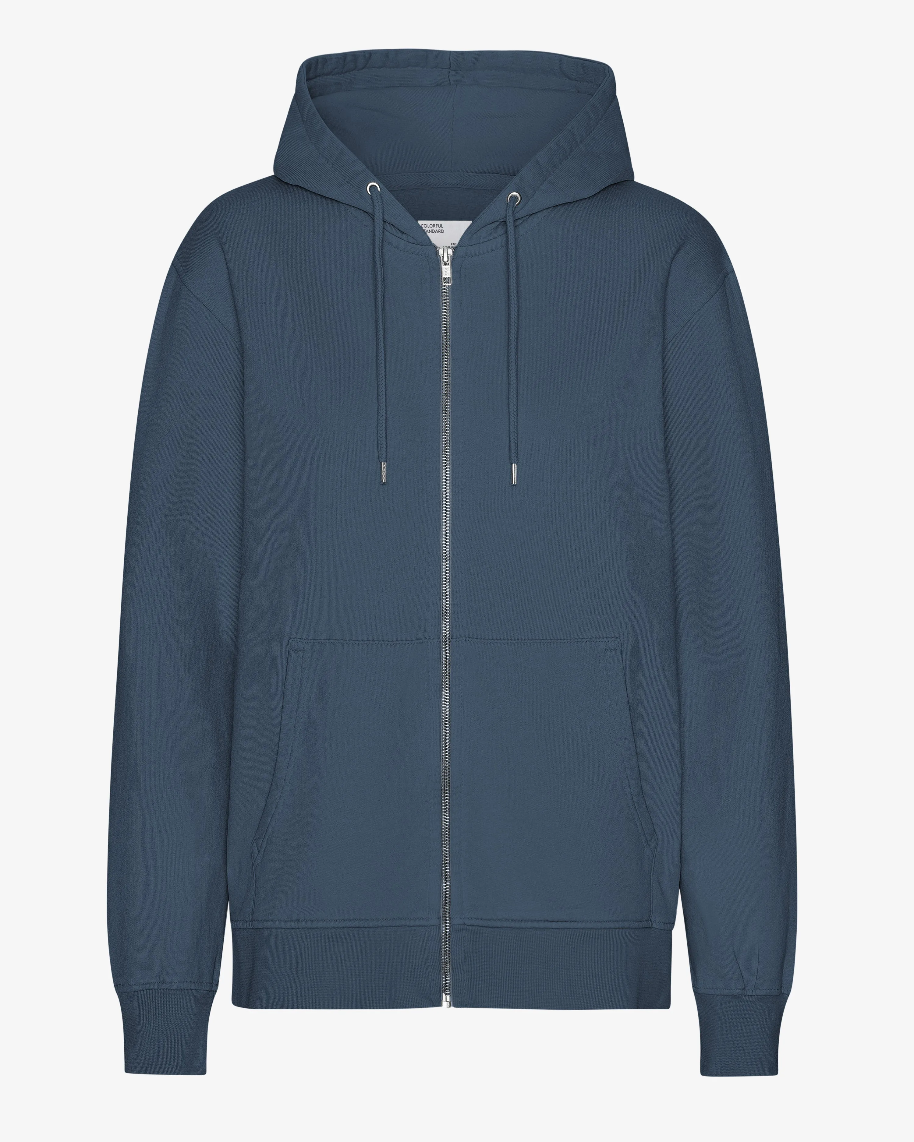 Classic Organic Zip Hood - Petrol Blue sold by Colorful Standard
