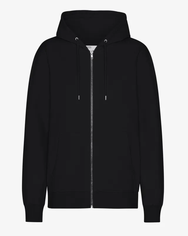 Classic Organic Zip Hood - Deep Black sold by Colorful Standard