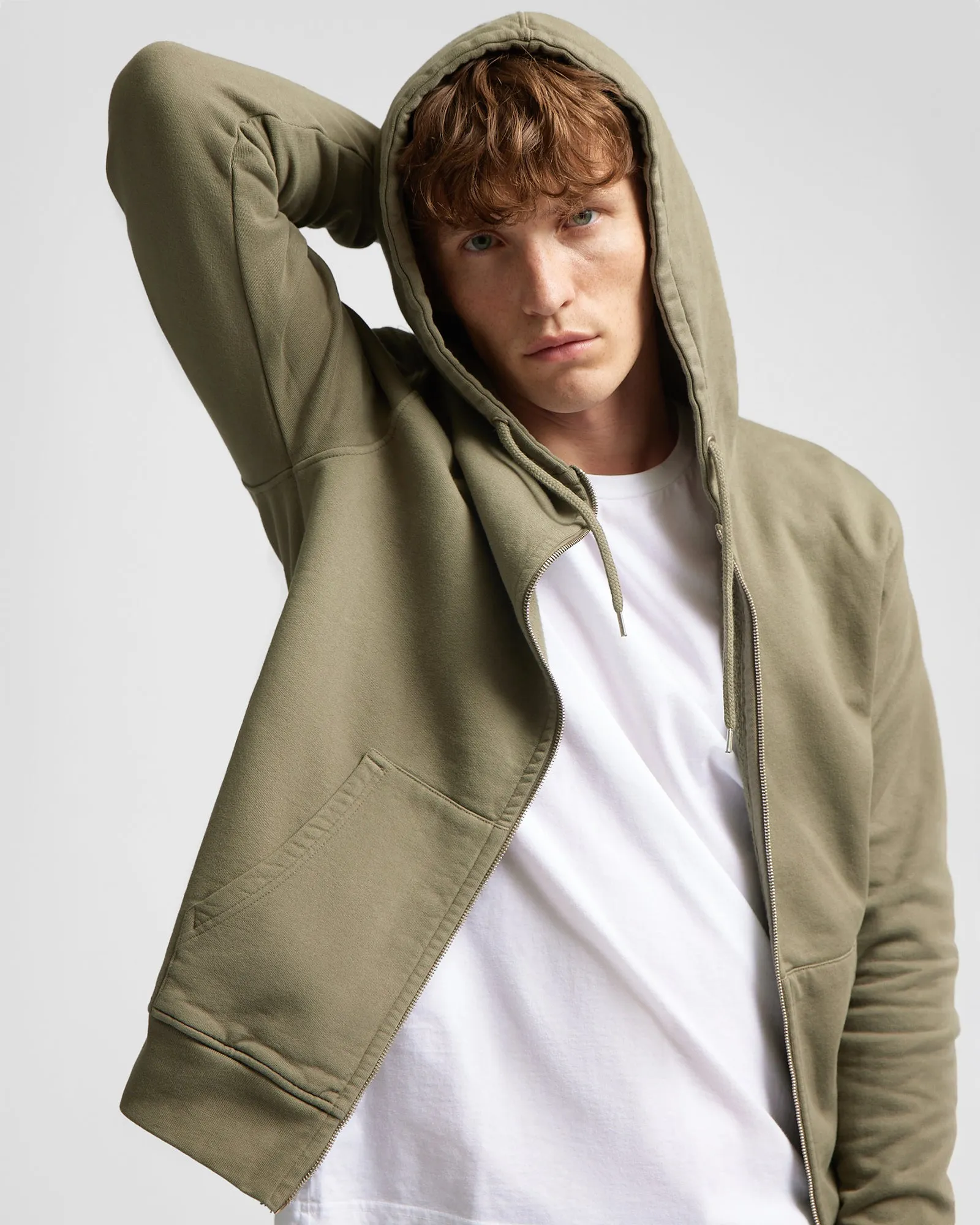 Classic Organic Zip Hood - Dusty Olive sold by Colorful Standard product image thumbnail 2