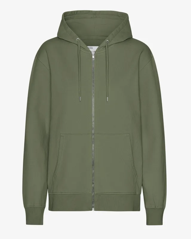 Classic Organic Zip Hood - Dusty Olive sold by Colorful Standard
