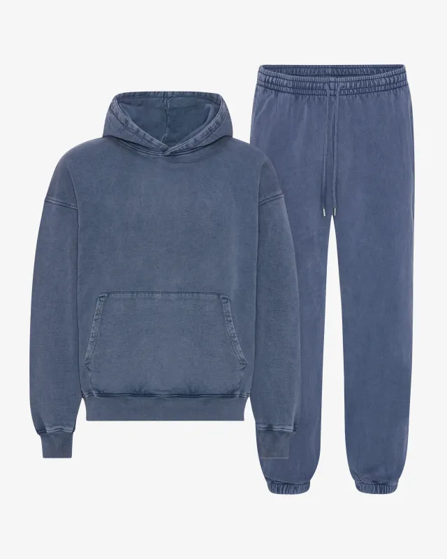 Organic Relaxed Hood Sweatsuit - Neptune Blue sold by Colorful Standard