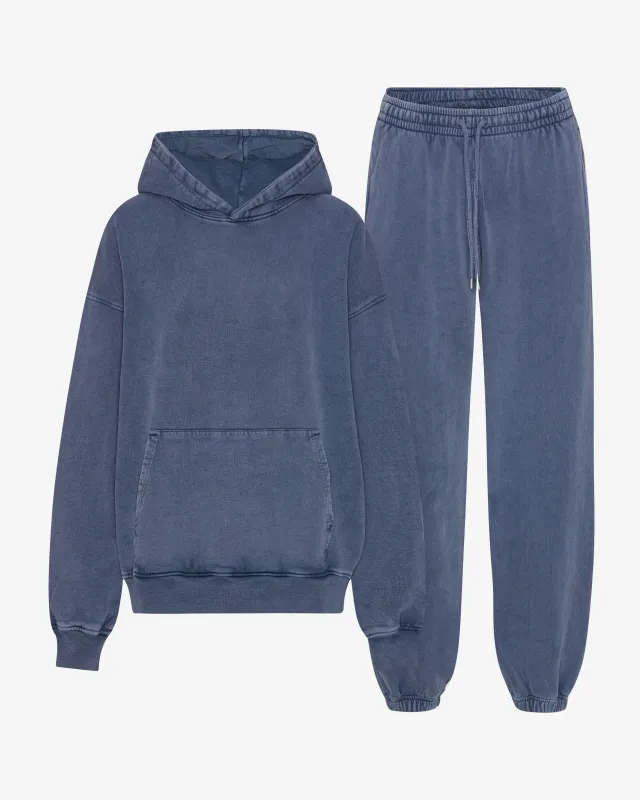 Organic Relaxed Hood Sweatsuit - Neptune Blue sold by Colorful Standard